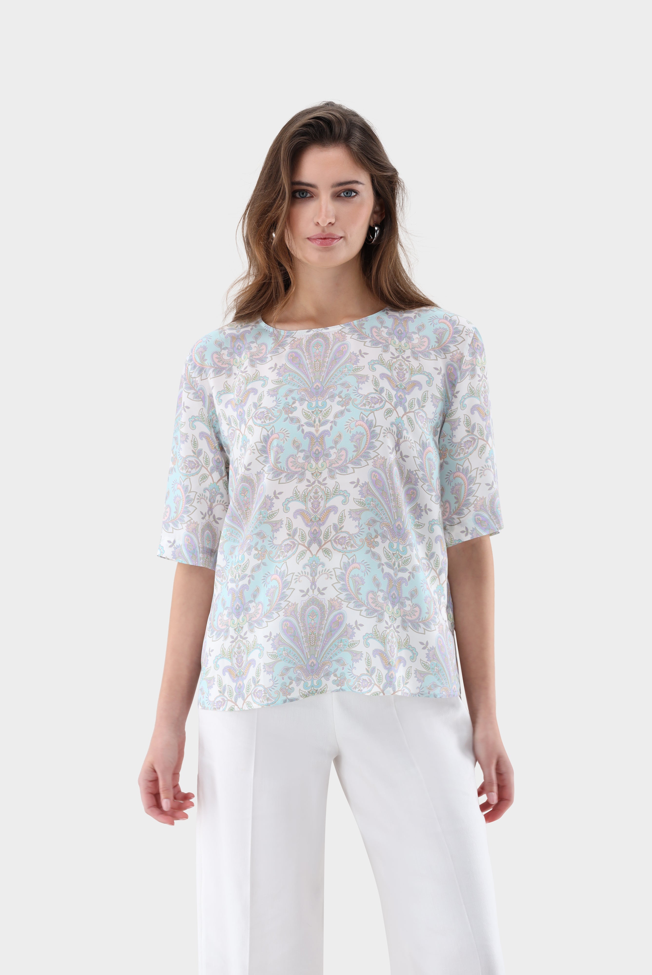 Top aus Seide | mit Paisley-Druck