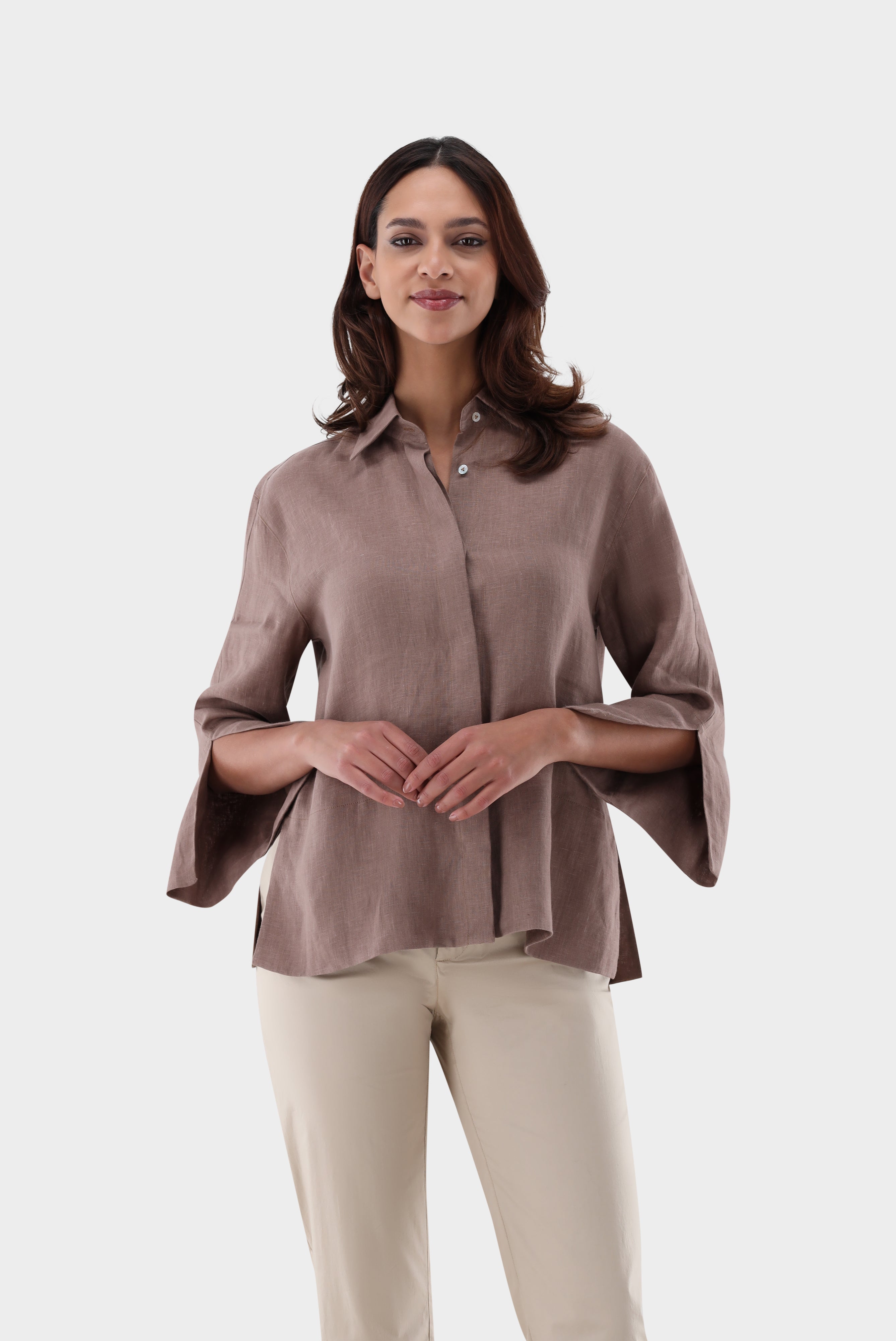 Van Laack-Leinenbluse | mit Seitenschlitzen Boxy Fit-Hemden & Blusen-Black-Deal-Outlet-by-ARCHIVIST