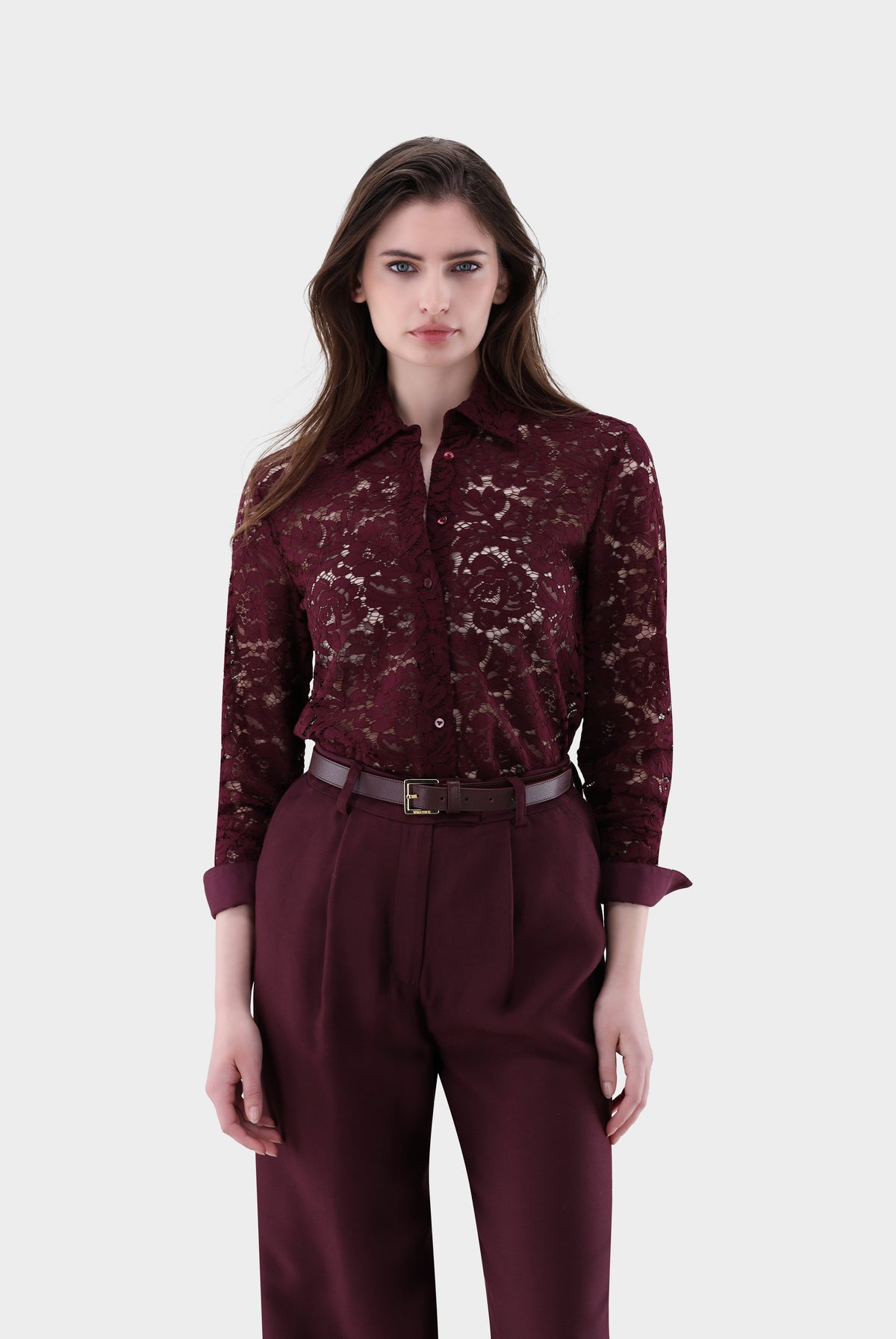 Hemdbluse | mit Spitze-Hemden & Blusen-Van Laack-OUTLET-Rot/Rose-36-ARCHIVIST-ARCHIVE-SALE