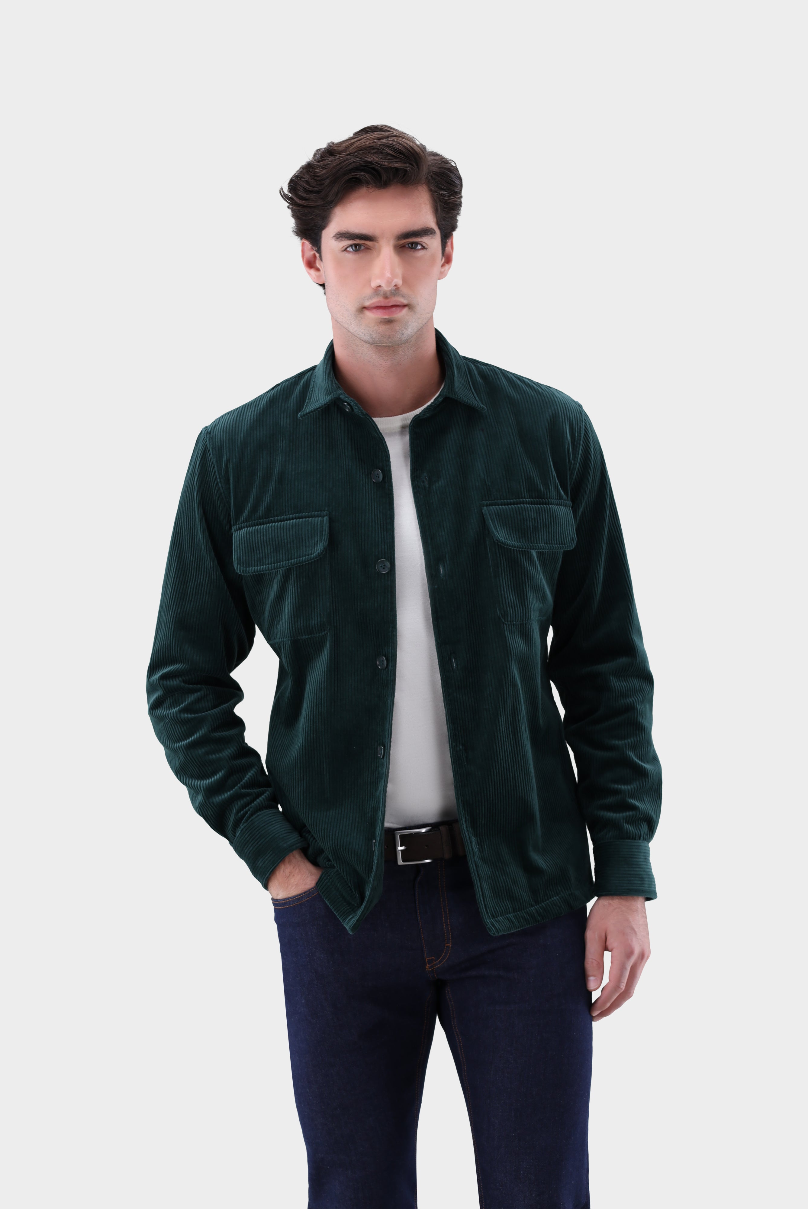 Overshirt | aus weichem Breitcord-Hemden & Blusen-Van Laack-OUTLET-Grün-S-ARCHIVIST-ARCHIVE-SALE