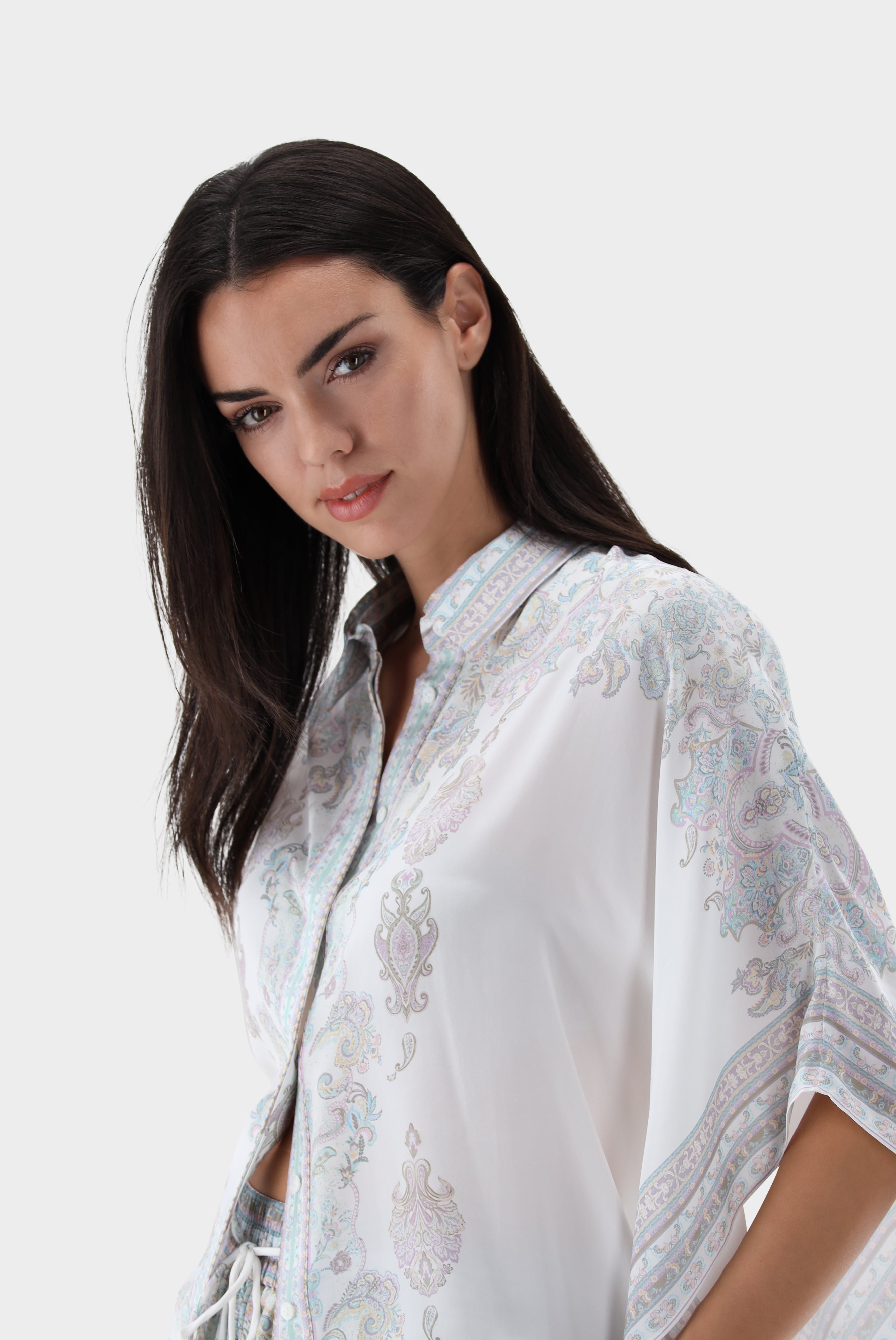 Tunika | aus Seide mit Paisley-Druck