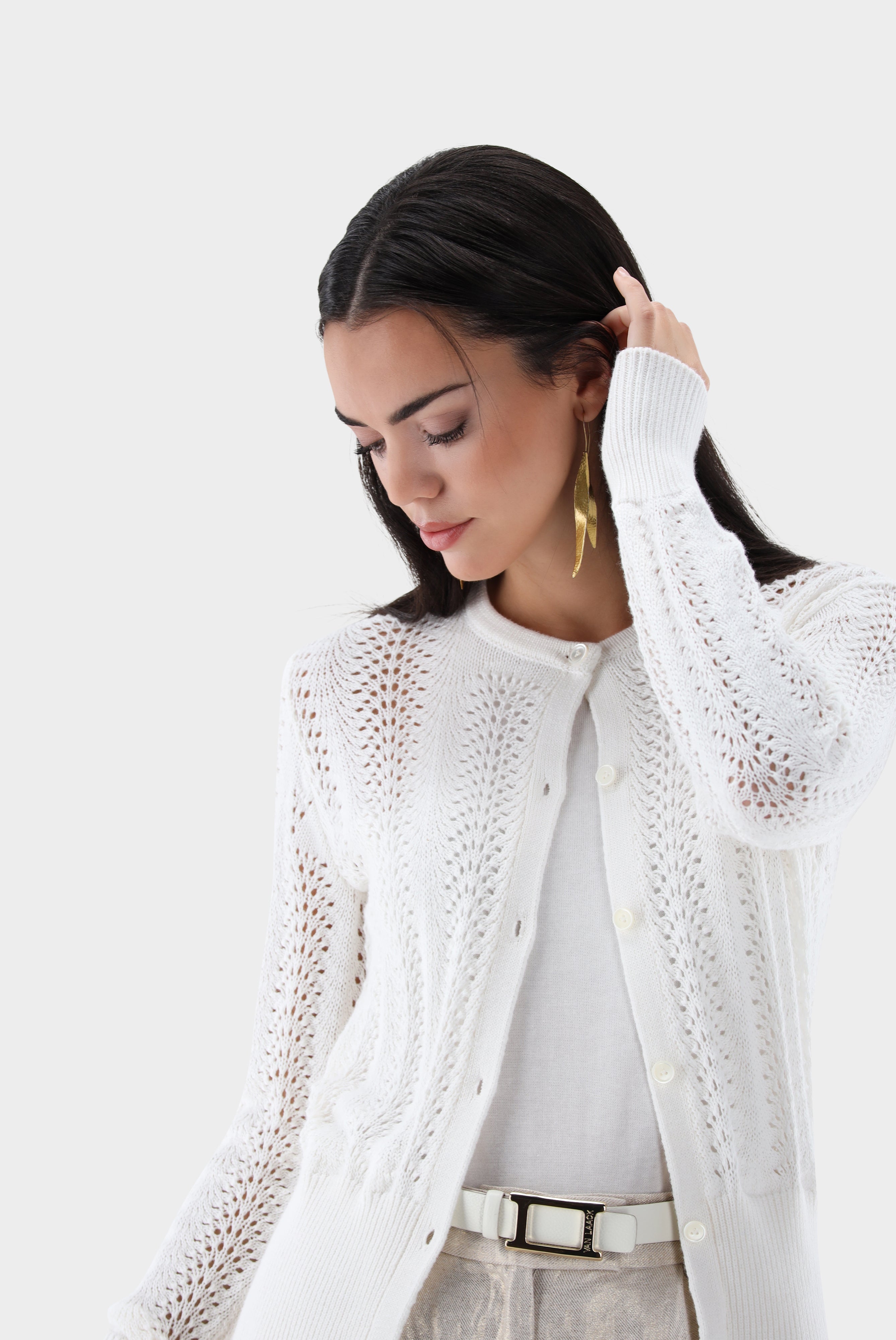 Strickjacke | aus Ajoure Strick mit Kaschmir-Jacken & Mäntel-Van Laack-OUTLET-ARCHIVIST-ARCHIVE-SALE