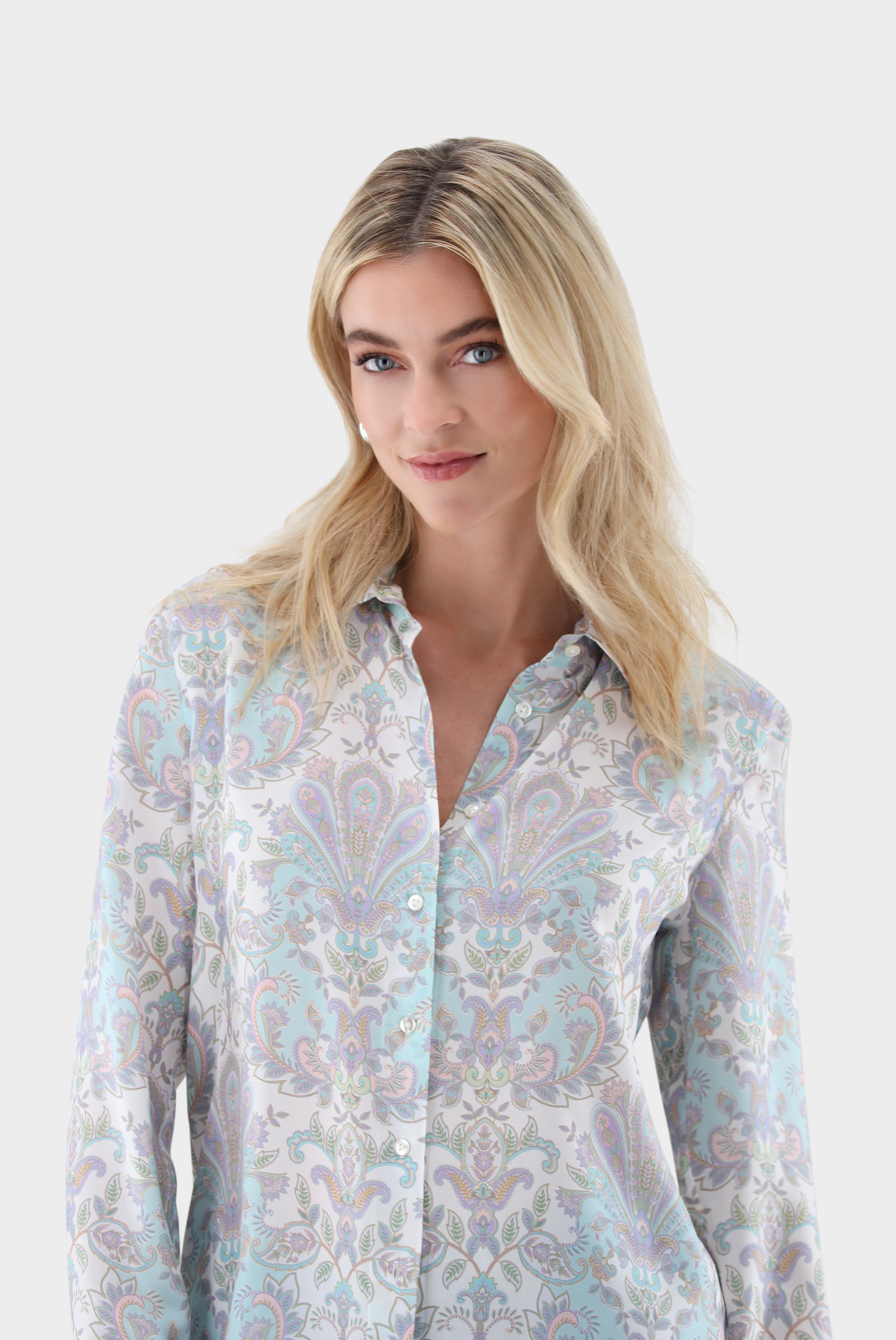 Hemdbluse | aus Seide mit Paisley-Druck-Hemden & Blusen-Van Laack-OUTLET-ARCHIVIST-ARCHIVE-SALE