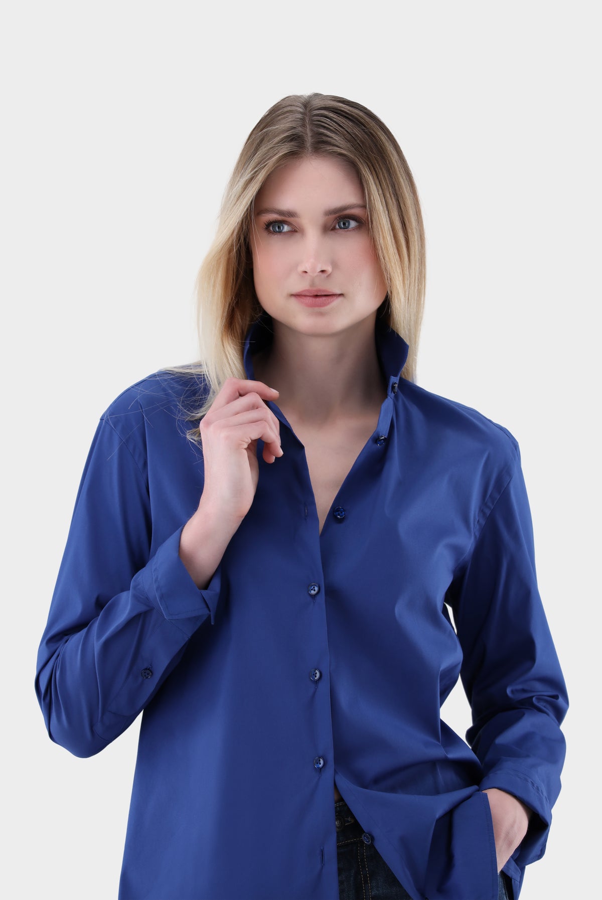 Stehkragenbluse | mit lockerer Passform-Hemden & Blusen-Van Laack-OUTLET-ARCHIVIST-ARCHIVE-SALE