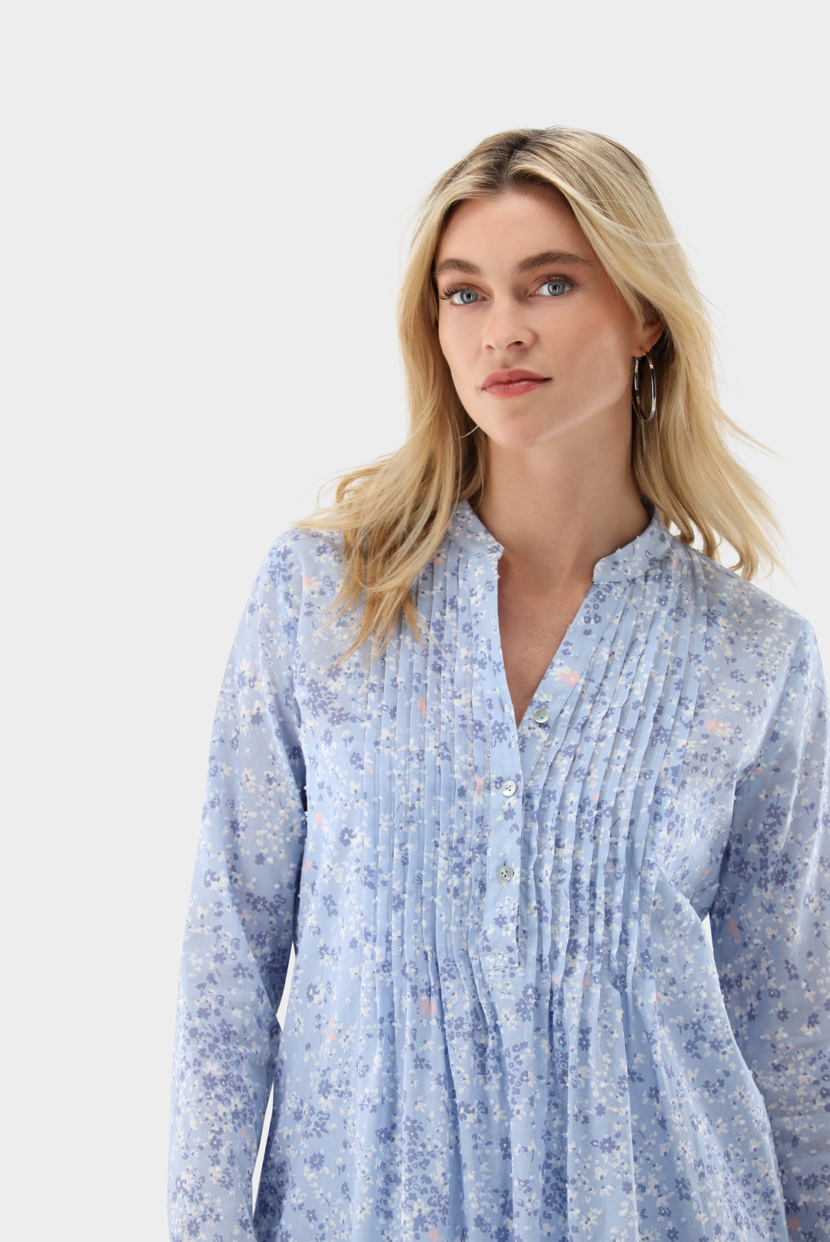 Kleid aus Baumwoll-Plumetis | mit Blumenmuster-Kleider & Röcke-Van Laack-OUTLET-ARCHIVIST-ARCHIVE-SALE