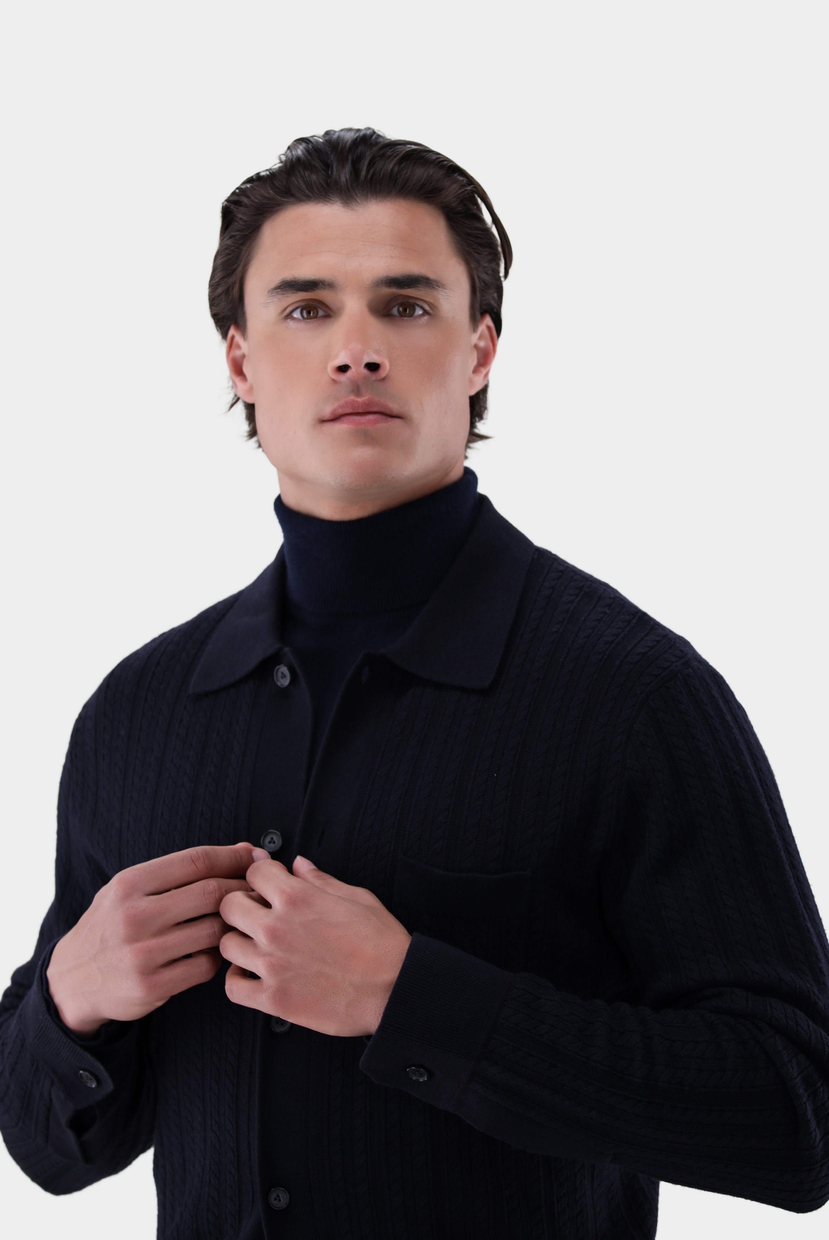 Hemdjacke | gestrickt mit Zopfmuster