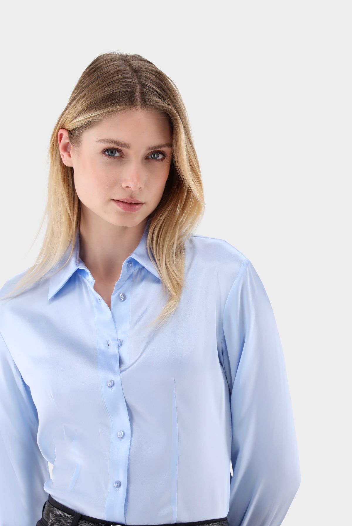 Hemdbluse | tailliert aus Seidensatin-Stretch-Hemden & Blusen-Van Laack-OUTLET-ARCHIVIST-ARCHIVE-SALE