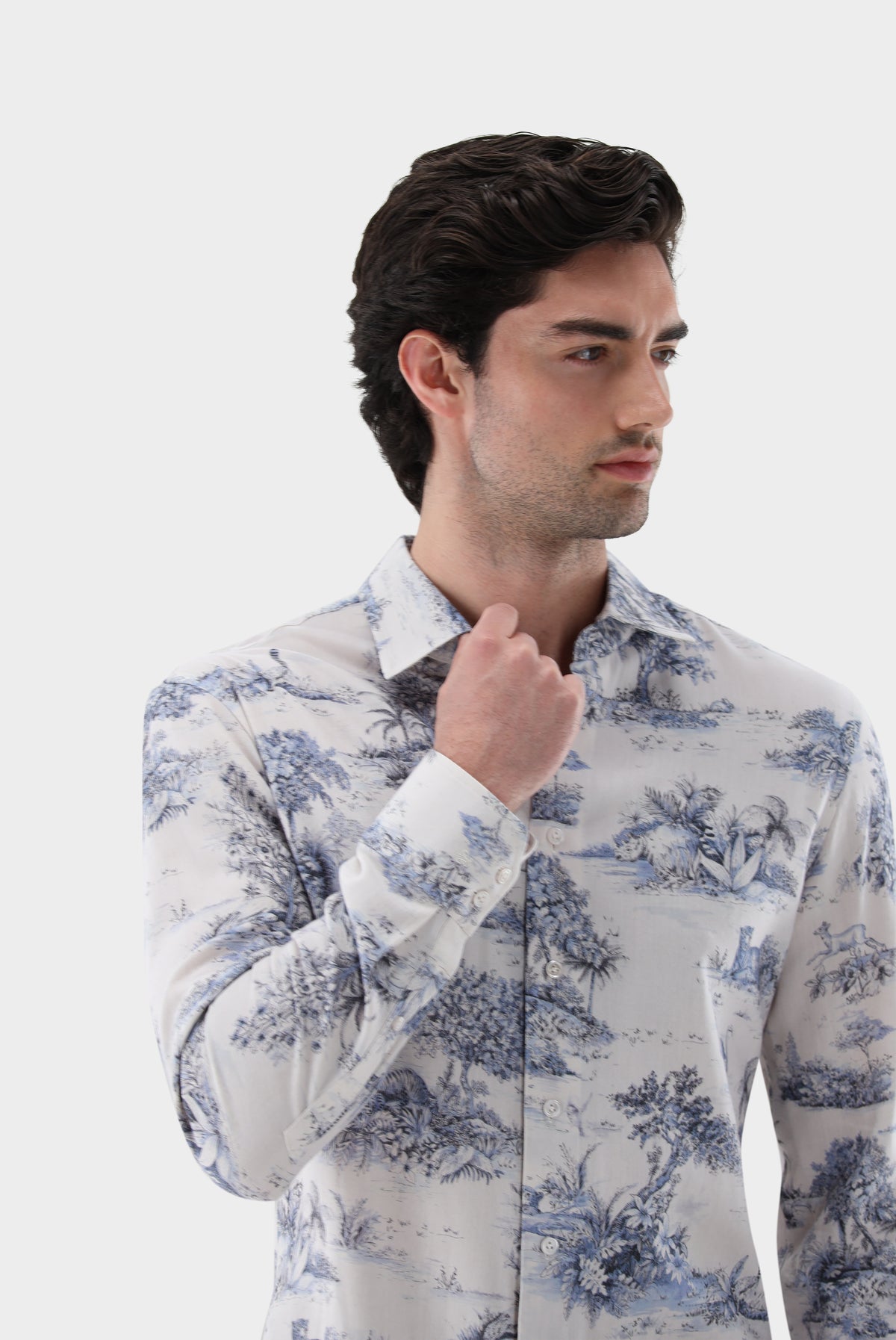 Flanellhemd | mit Print und Kentkragen