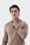 Van Laack-Langarm Poloshirt mit Reißverschluss aus merzerisierte Wolle-Strick & Pullover-Black-Deal-Outlet-by-ARCHIVIST