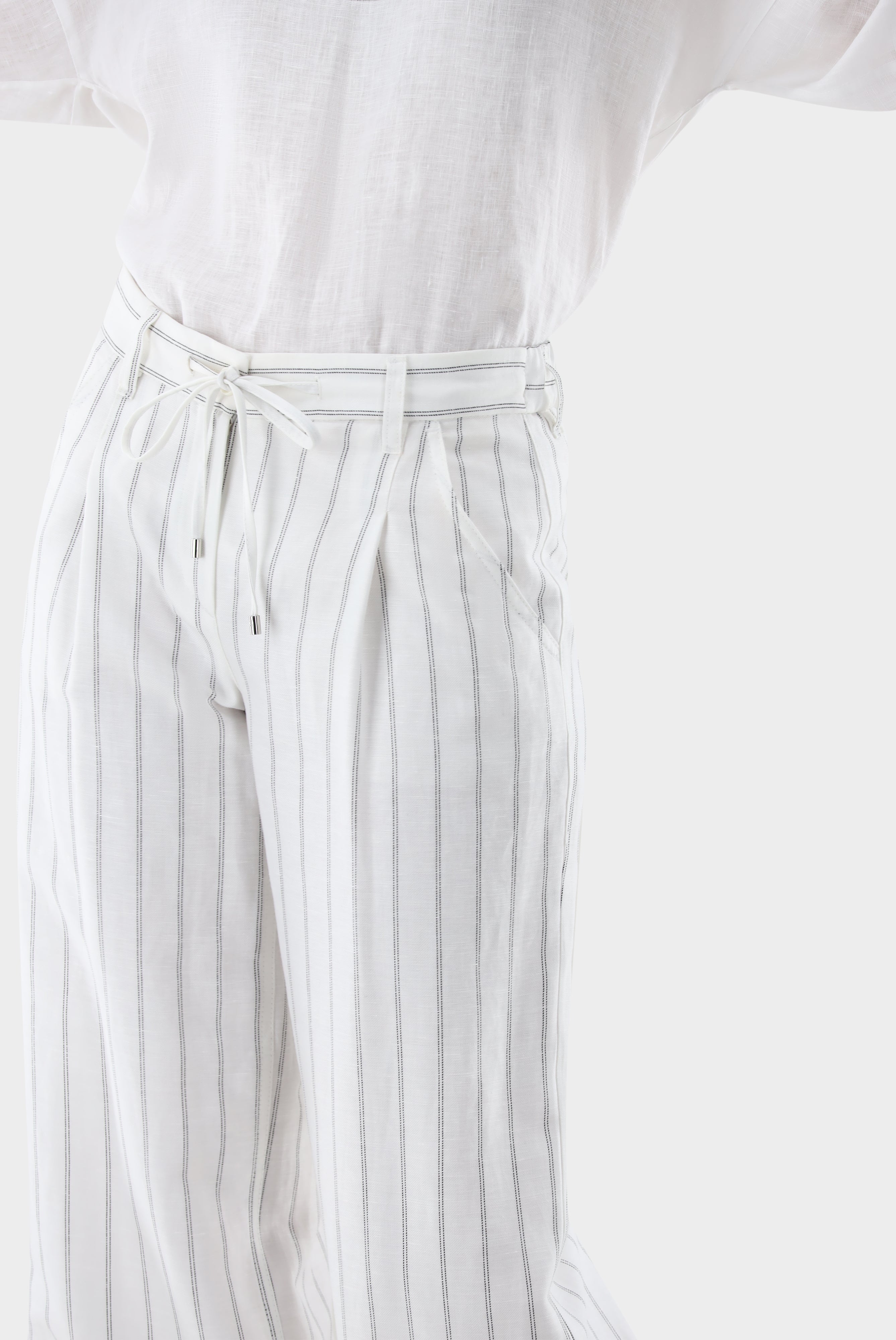 Gestreifte Hose | mit weitem Bein-Hosen-Van Laack-OUTLET-ARCHIVIST-ARCHIVE-SALE
