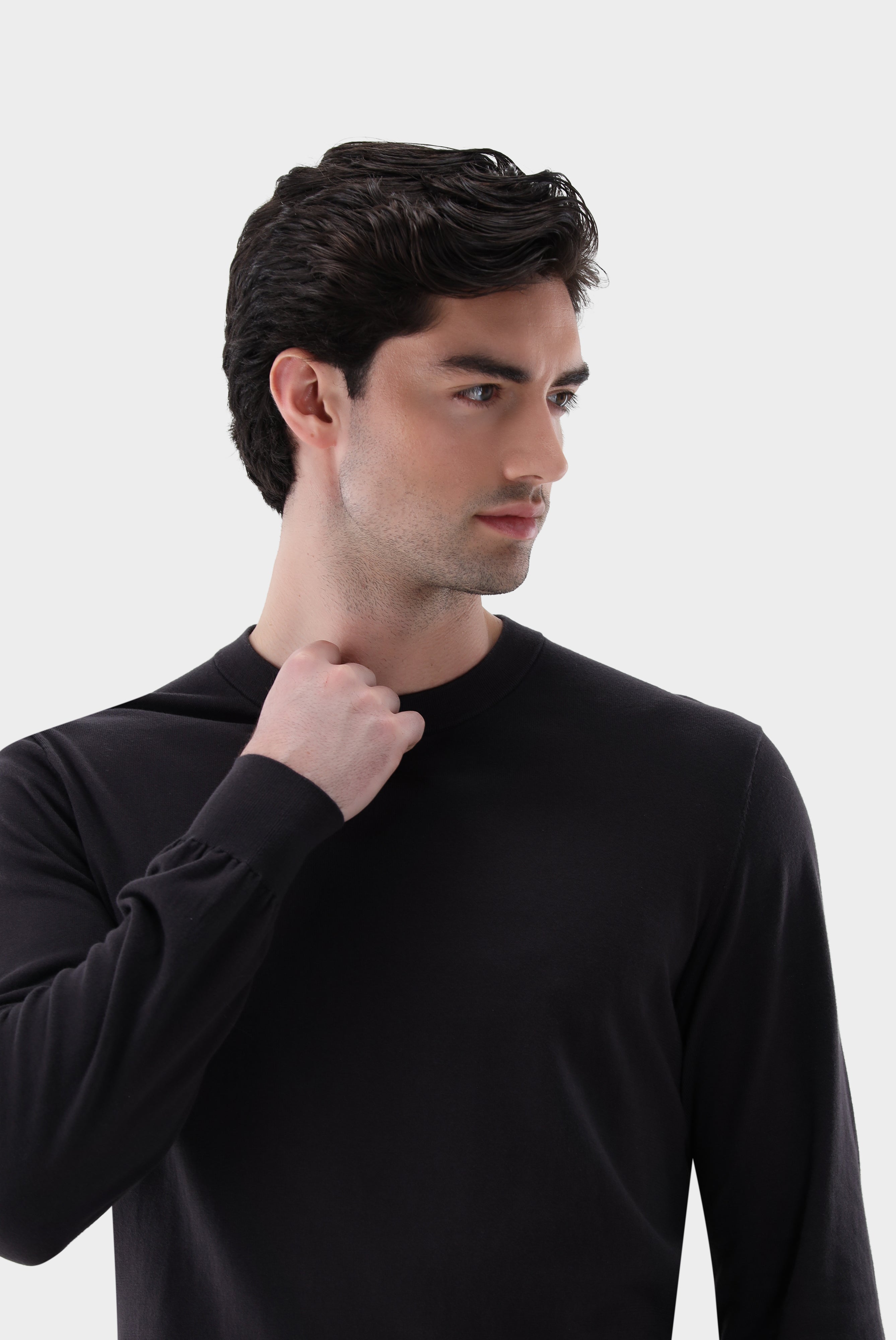 Rundhalspullover | mit Baumwolle und Seide-Strick & Pullover-Van Laack-OUTLET-ARCHIVIST-ARCHIVE-SALE