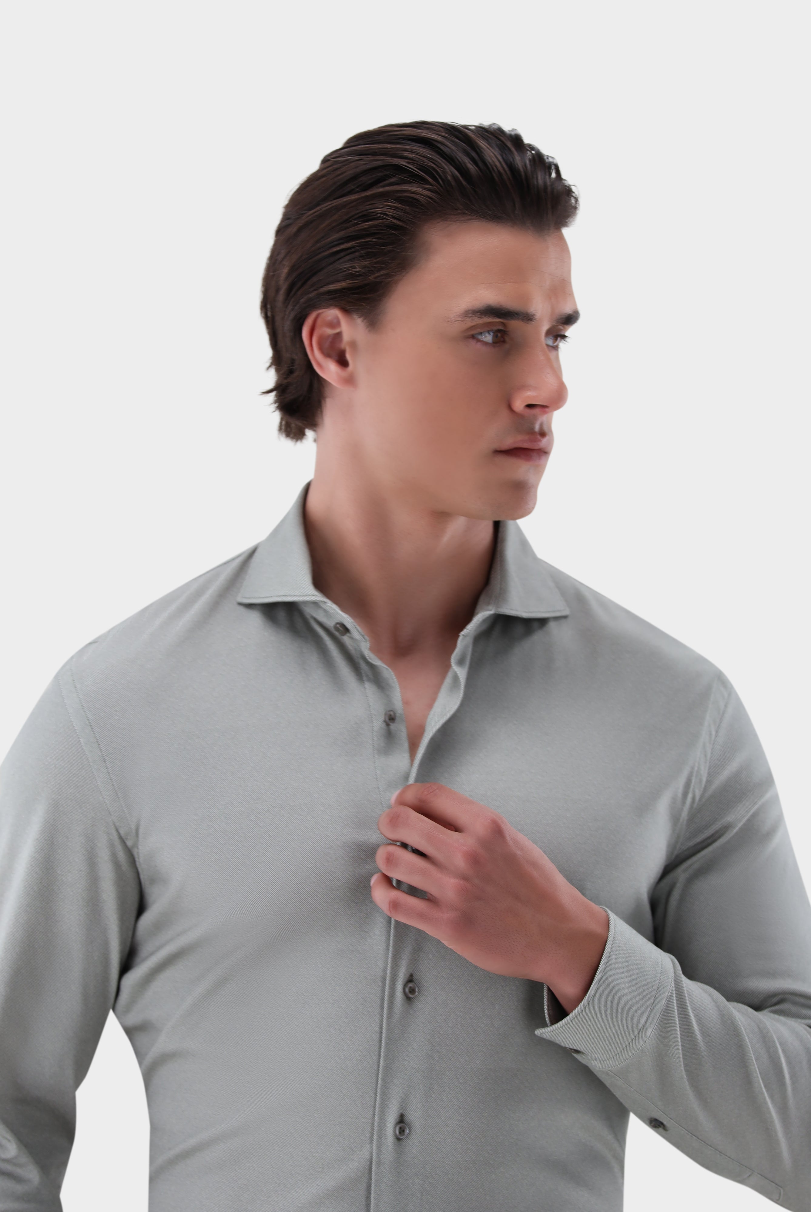 Jerseyhemd | mit Twill Druck Tailor Fit-Hemden & Blusen-Van Laack-OUTLET-ARCHIVIST-ARCHIVE-SALE