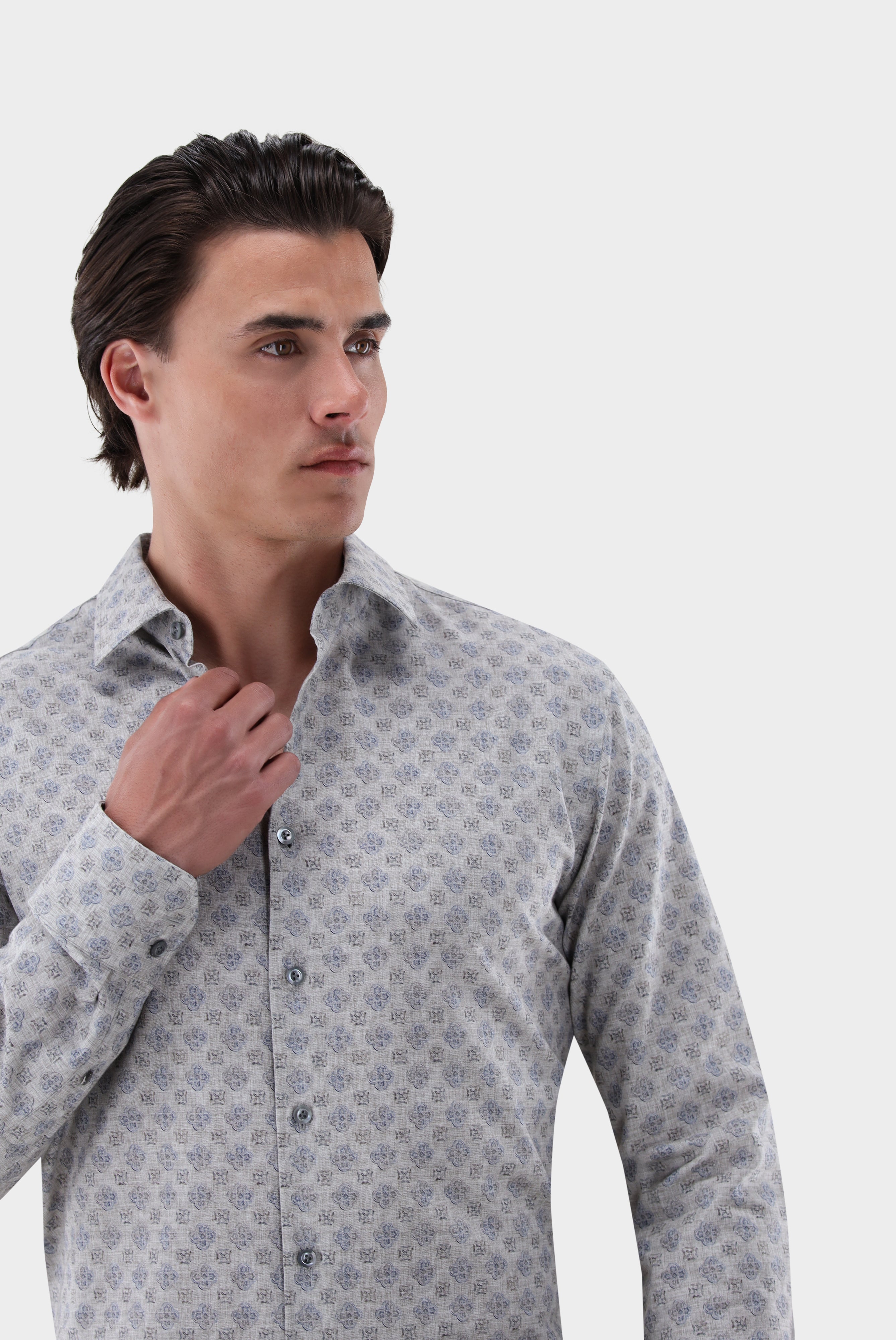 Hemd | mit geometrischem Druck Slim Fit