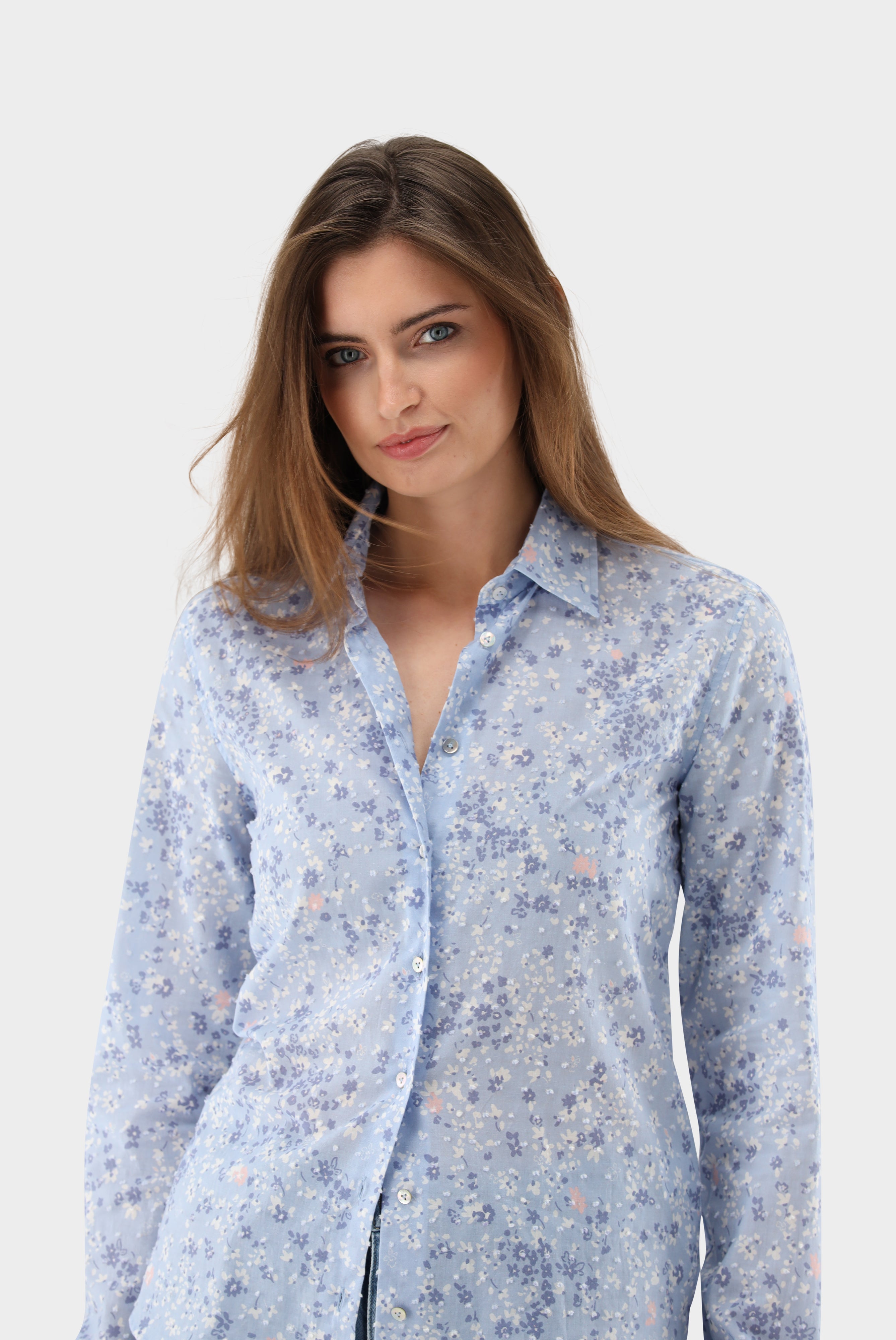 Hemdbluse | tailliert aus Baumwoll-Plumetis-Hemden & Blusen-Van Laack-OUTLET-ARCHIVIST-ARCHIVE-SALE