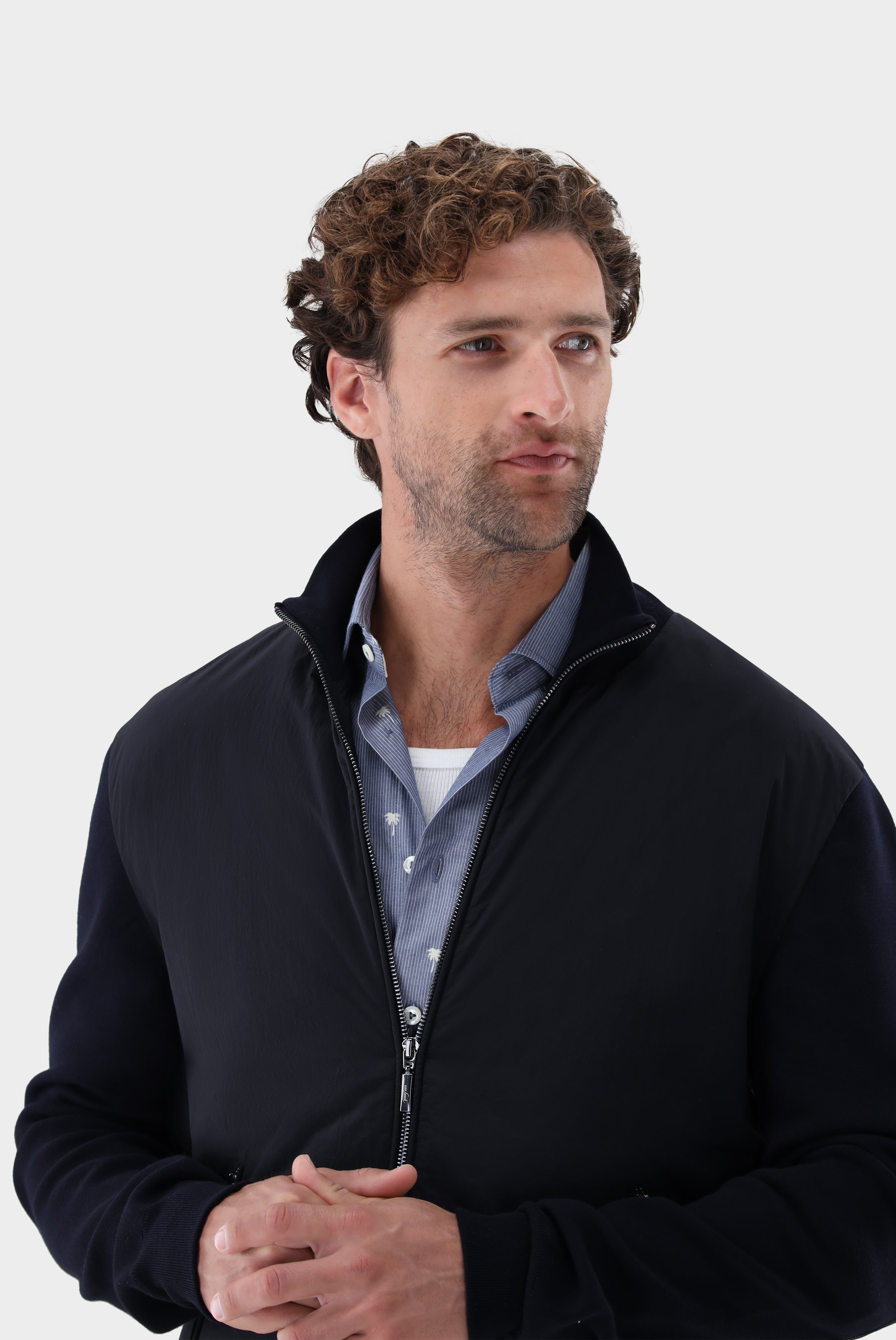 Hybrid-Strickjacke | mit Baumwolle