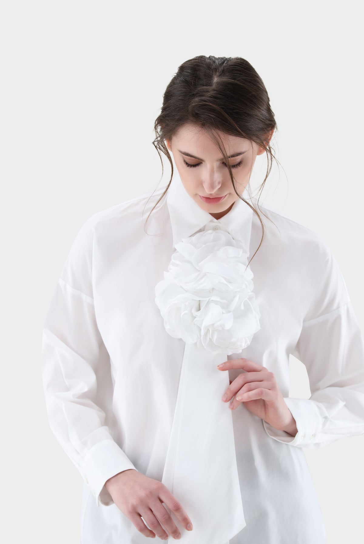 Hemdbluse | mit abnehmbarer Rosen-Schleife-Hemden & Blusen-Van Laack-OUTLET-ARCHIVIST-ARCHIVE-SALE