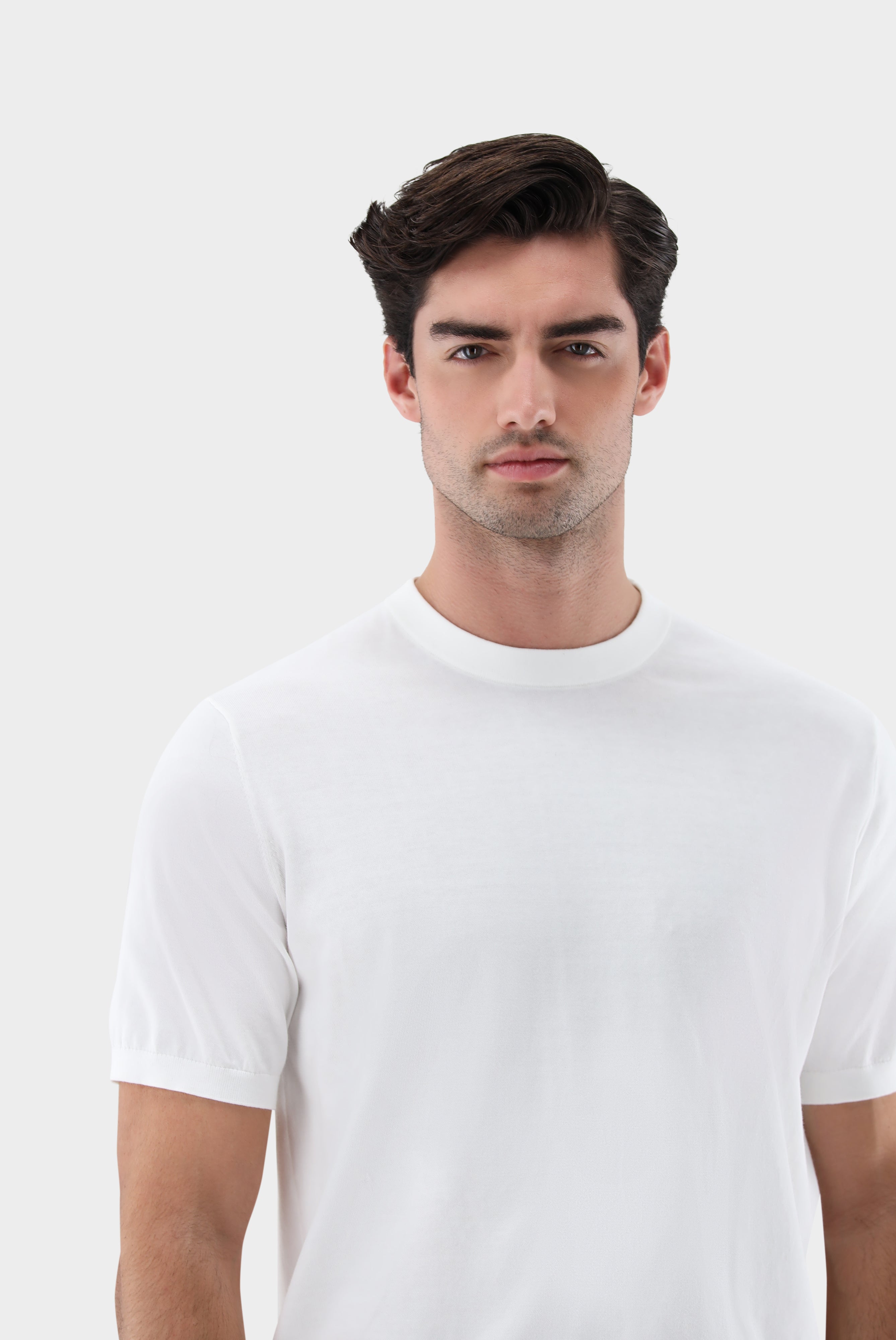 Strick T-Shirt | mit Baumwolle und Seide-Shirts-Van Laack-OUTLET-ARCHIVIST-ARCHIVE-SALE