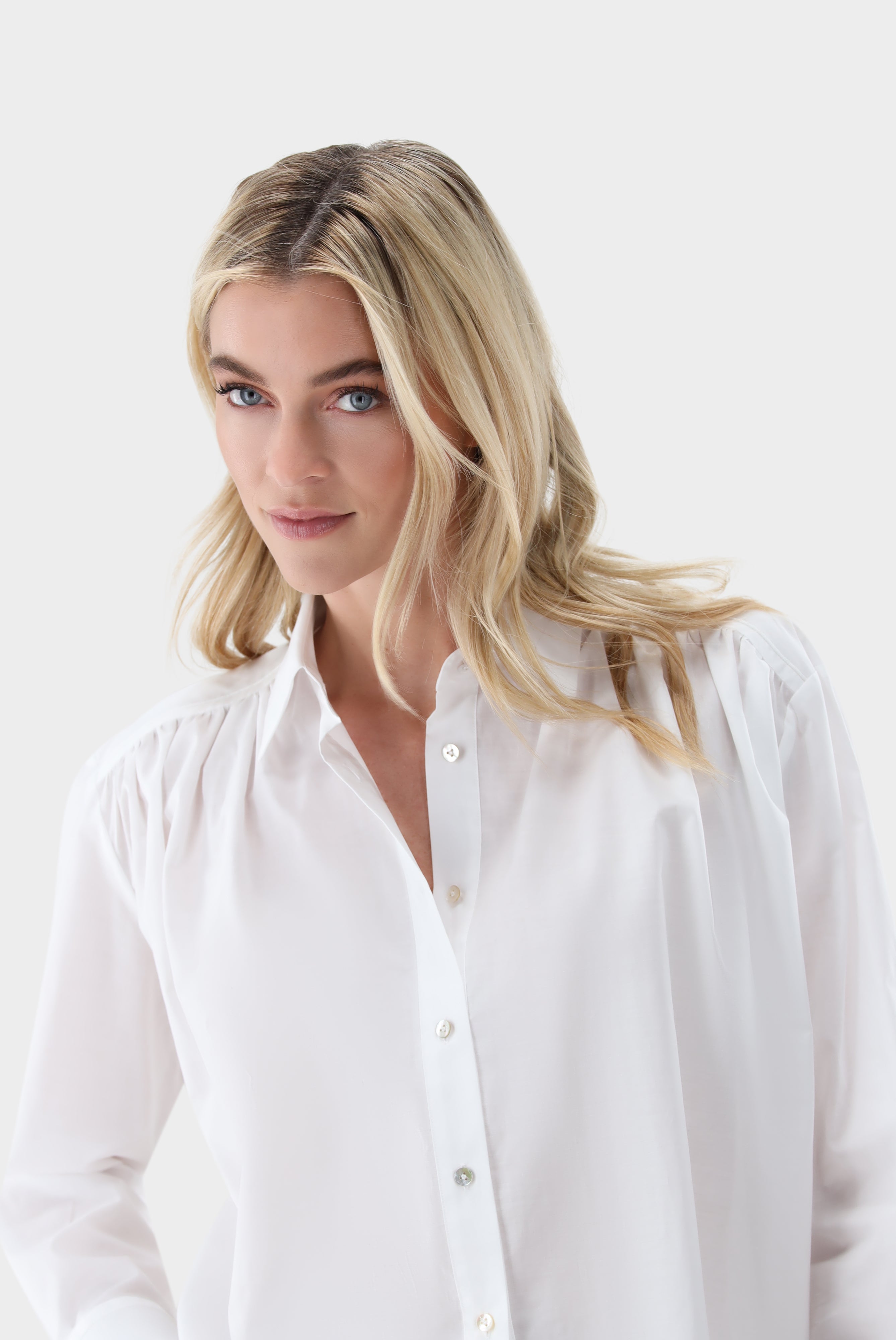 Hemdbluse | mit Raffungen-Hemden & Blusen-Van Laack-OUTLET-ARCHIVIST-ARCHIVE-SALE