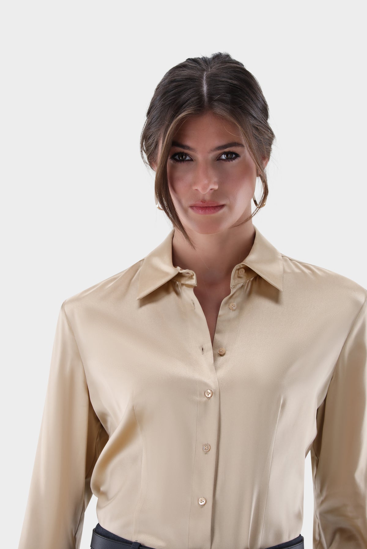 Hemdbluse | tailliert aus Seidensatin-Stretch-Hemden & Blusen-Van Laack-OUTLET-ARCHIVIST-ARCHIVE-SALE