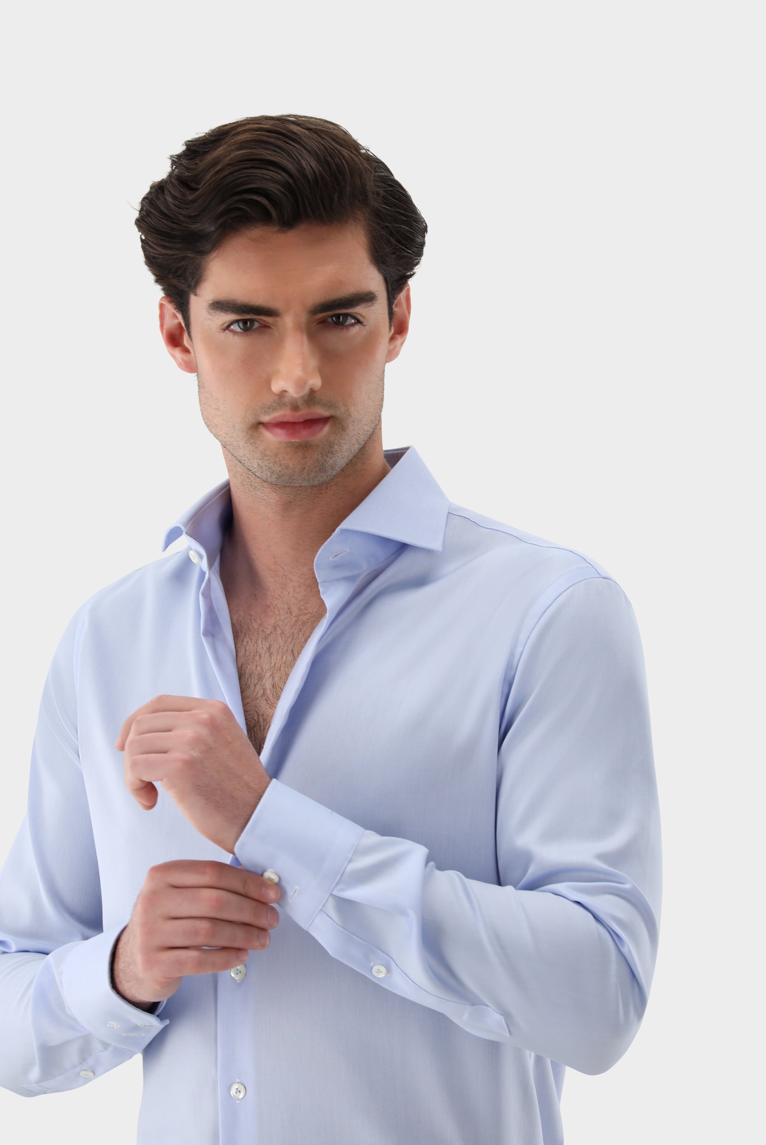 Bügelfreies Businesshemd | aus Natté-Gewebe Slim Fit