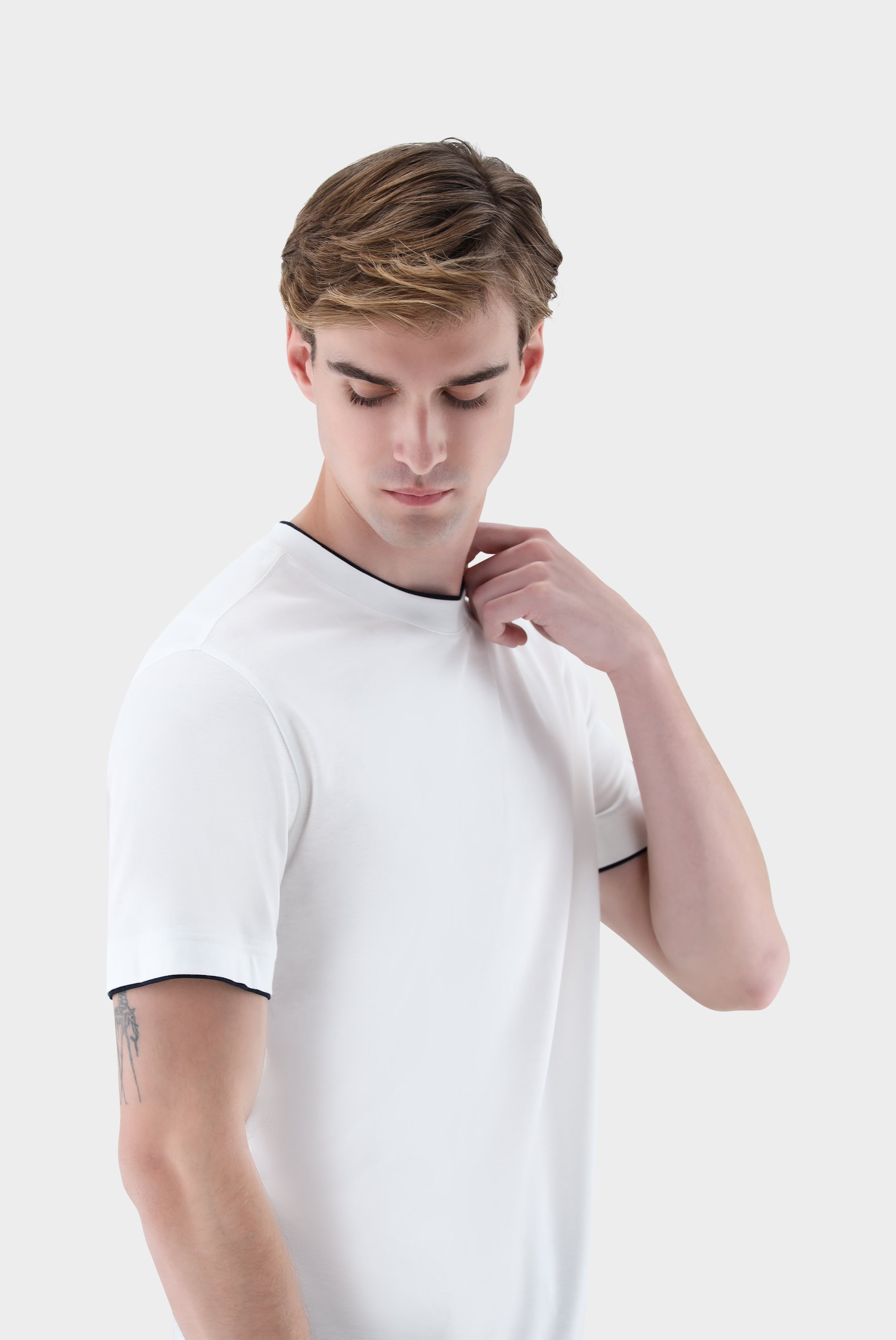 T-Shirt | Regular Fit mit Paspel-Shirts-Van Laack-OUTLET-ARCHIVIST-ARCHIVE-SALE
