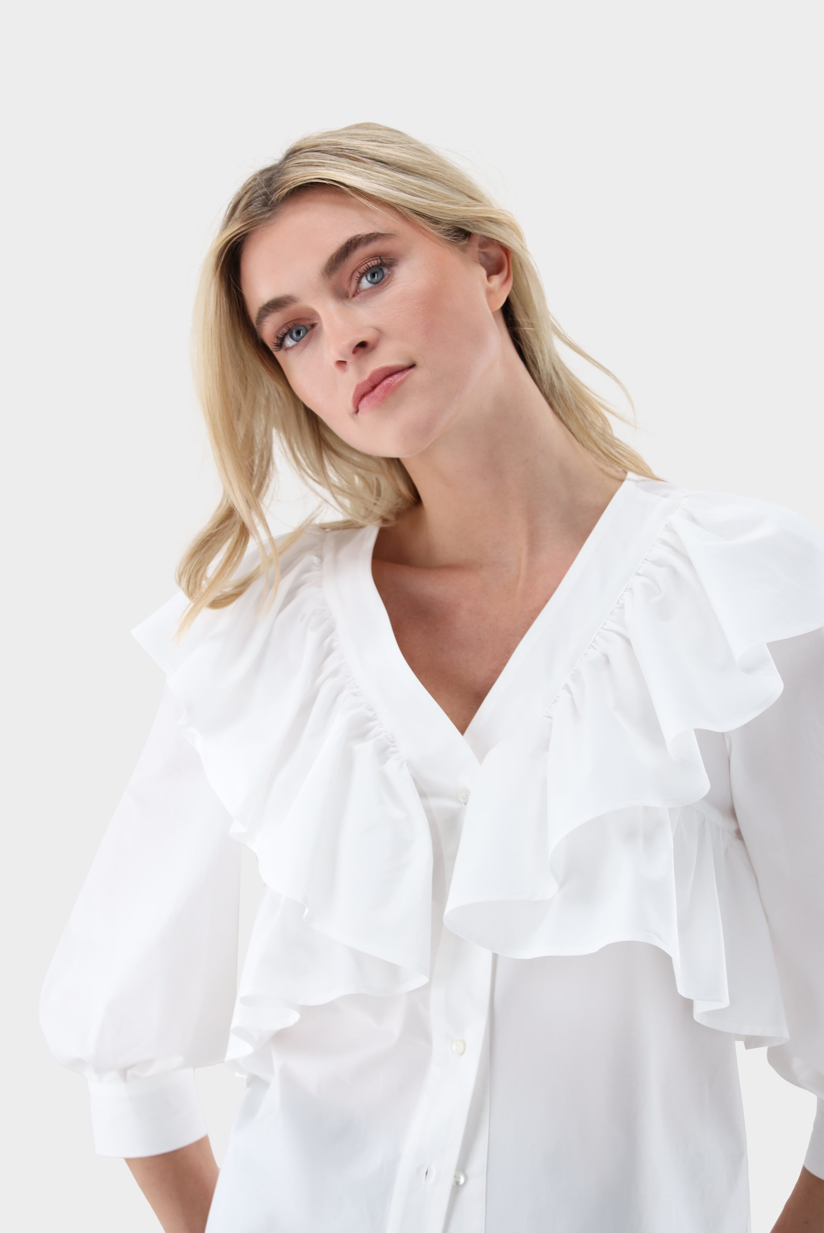 Bluse | mit Rüschen-Hemden & Blusen-Van Laack-OUTLET-ARCHIVIST-ARCHIVE-SALE