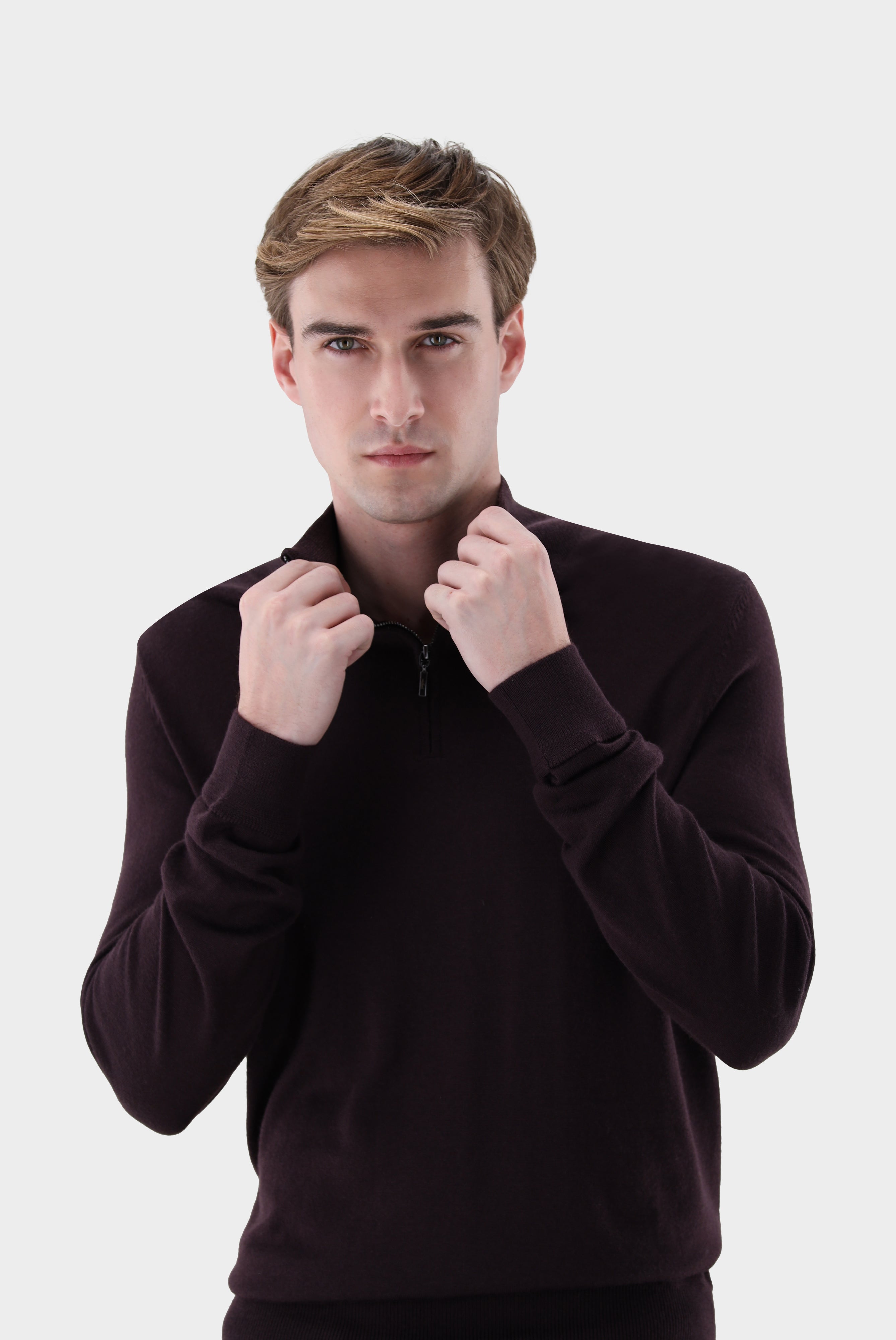 Troyer | aus merzerisierter Merinowolle mit Farbdetail-Strick & Pullover-Van Laack-OUTLET-ARCHIVIST-ARCHIVE-SALE