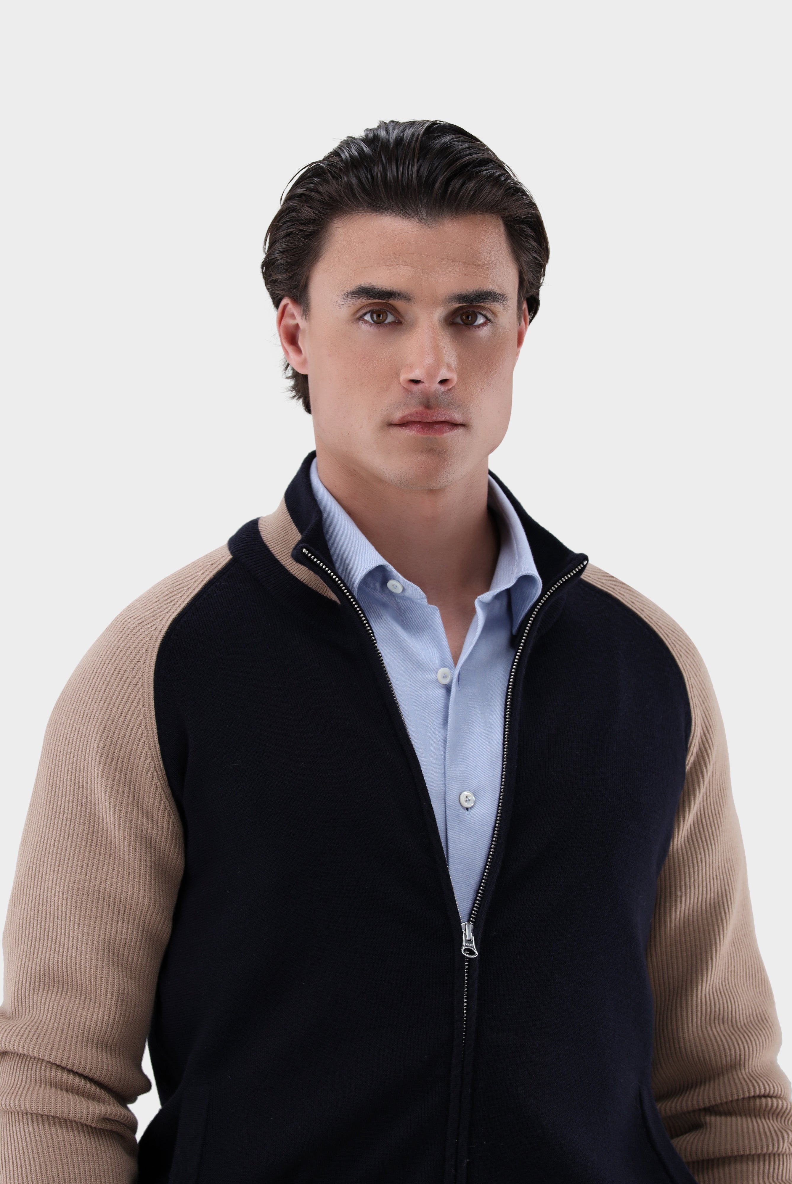 Collegejacke | aus Merino Strick-Jacken & Mäntel-Van Laack-OUTLET-ARCHIVIST-ARCHIVE-SALE