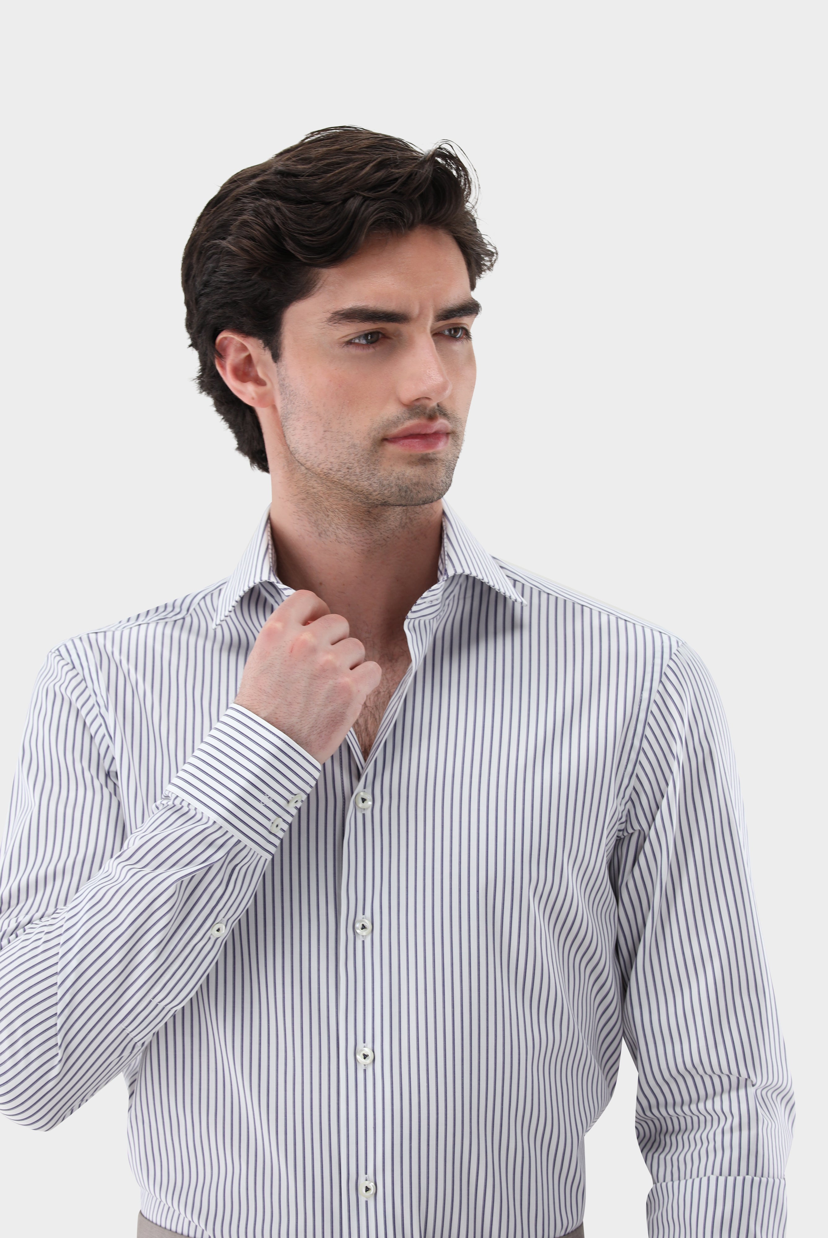Bügelfreies Businesshemd | gestreift Tailor Fit