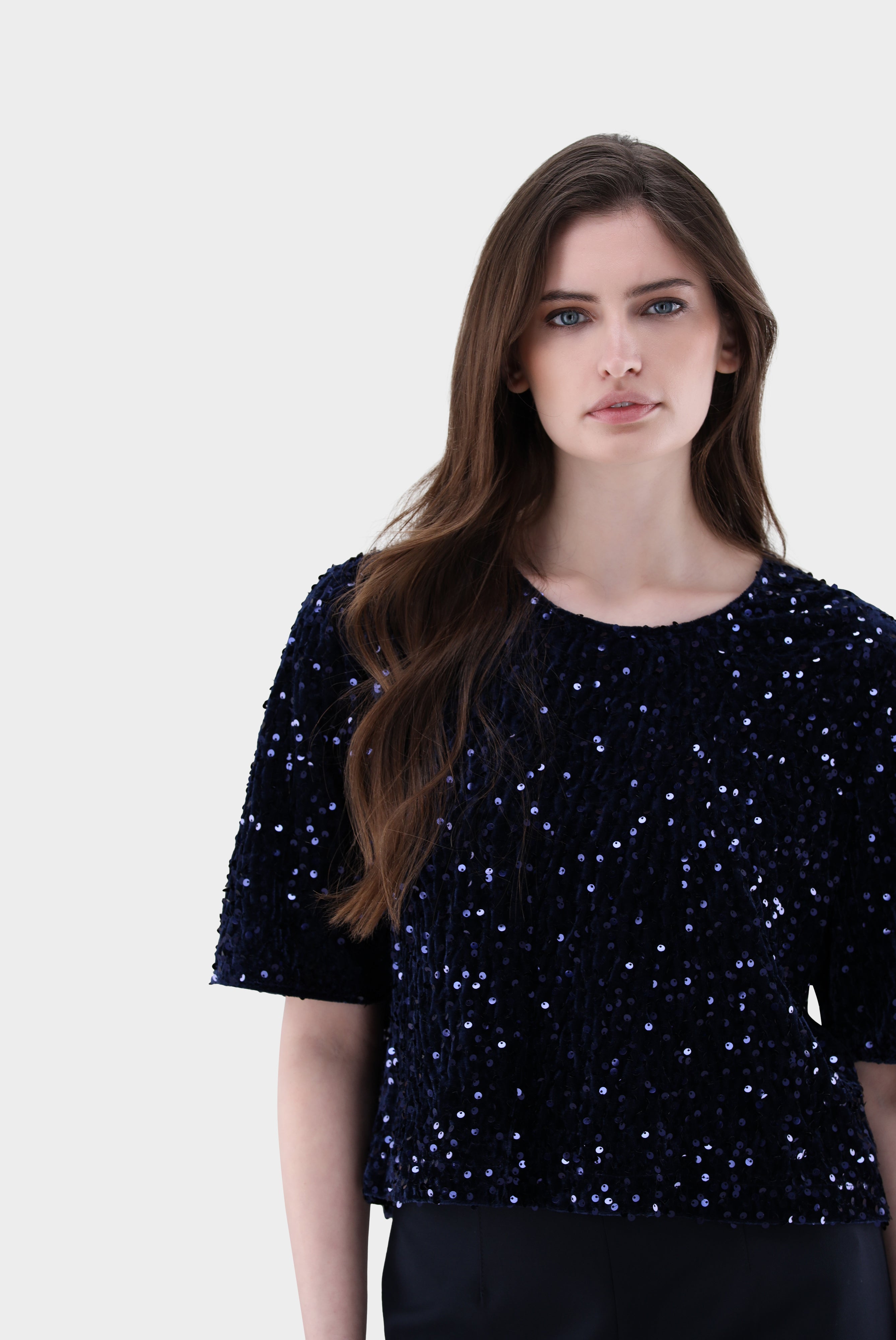 Top | mit Pailletten-Hemden & Blusen-Van Laack-OUTLET-ARCHIVIST-ARCHIVE-SALE
