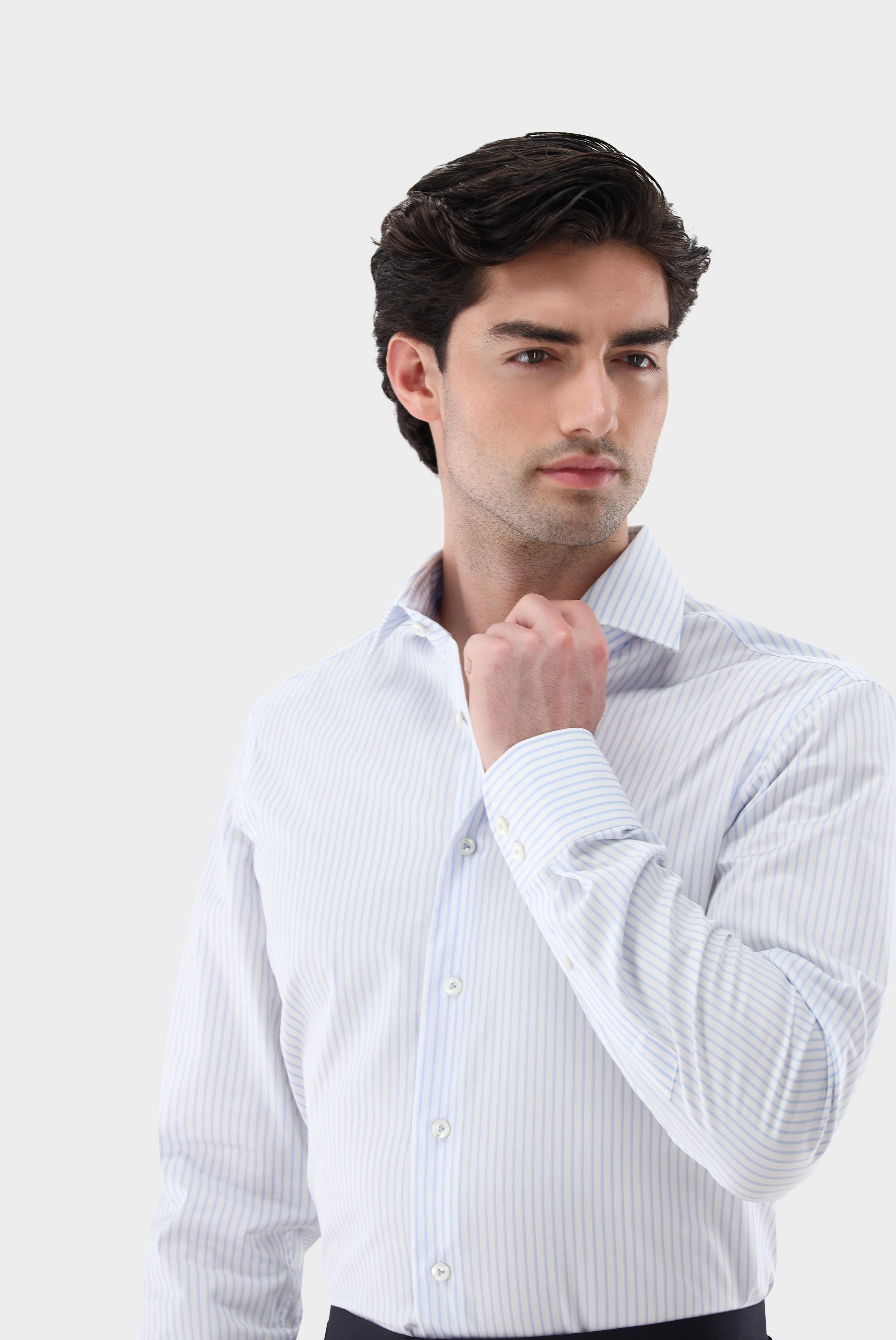 Bügelfreies Businesshemd | gestreift Tailor Fit