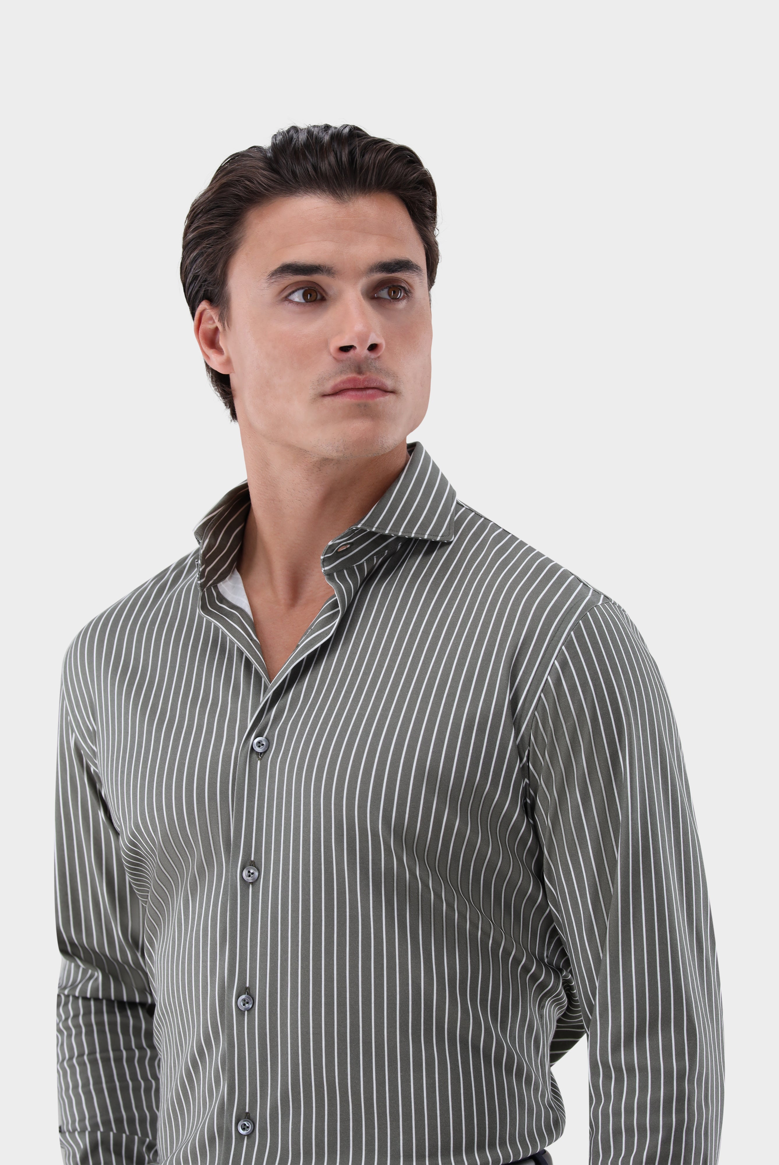 Jerseyhemd | mit Nadelstreifen Tailor Fit