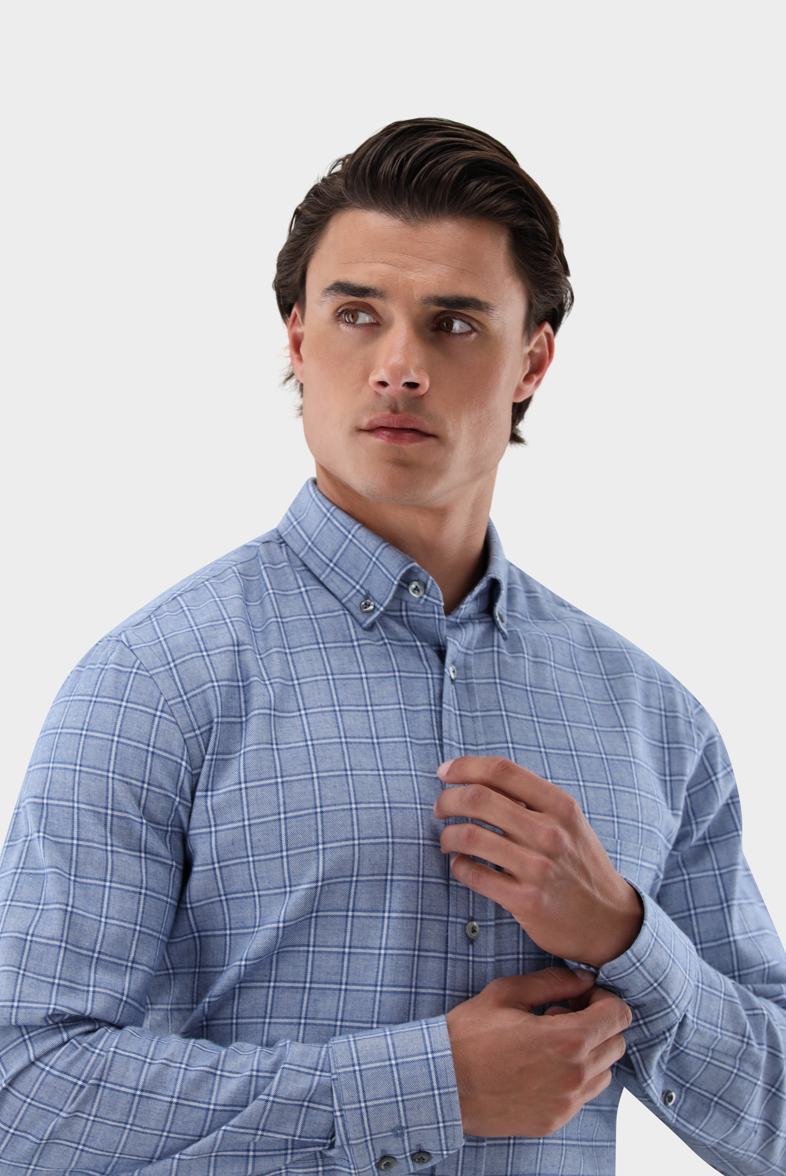 Flanellhemd | mit Karomuster Tailor Fit-Hemden & Blusen-Van Laack-OUTLET-ARCHIVIST-ARCHIVE-SALE