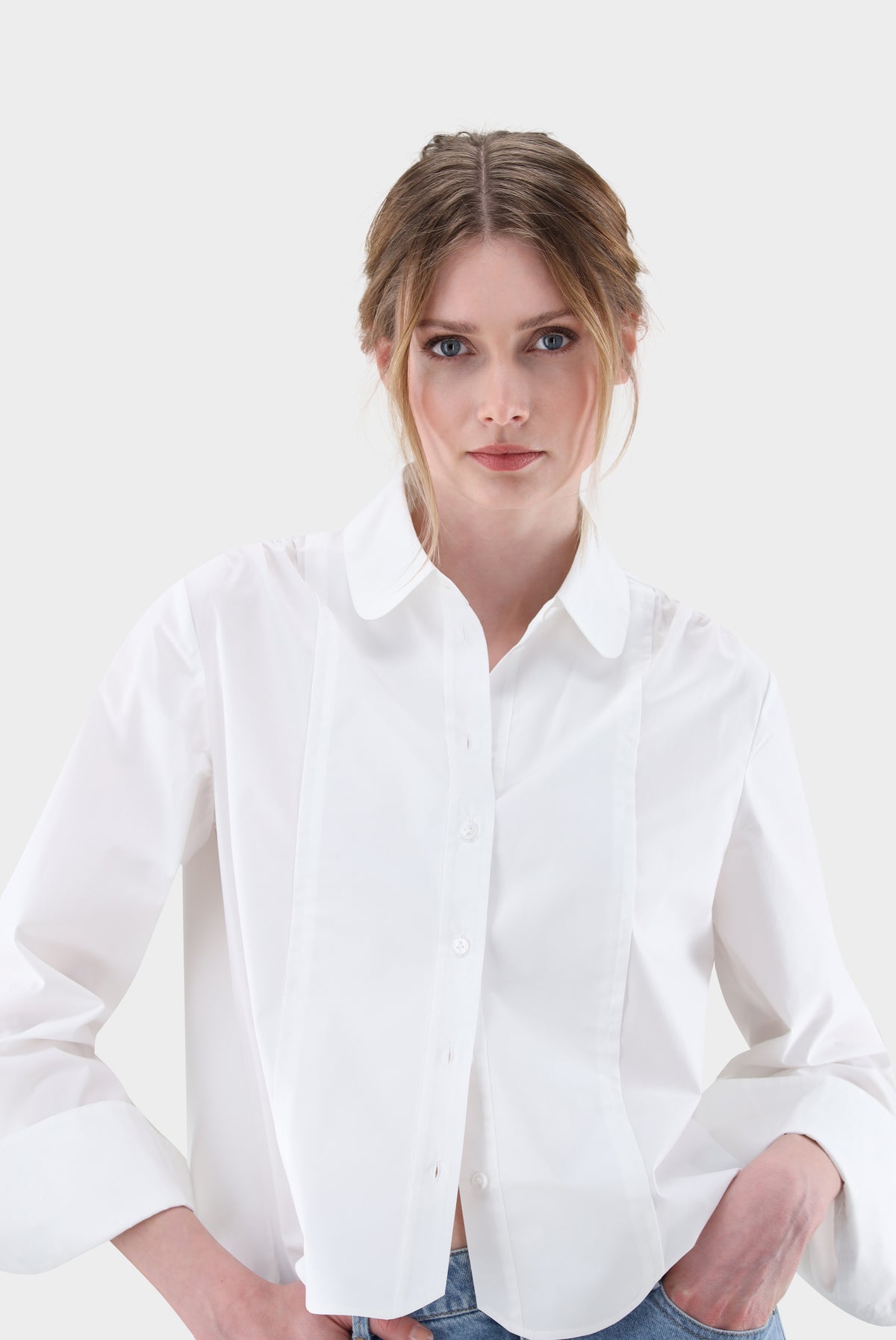 Bluse | gecropped und mit lockerer Passform-Hemden & Blusen-Van Laack-OUTLET-ARCHIVIST-ARCHIVE-SALE