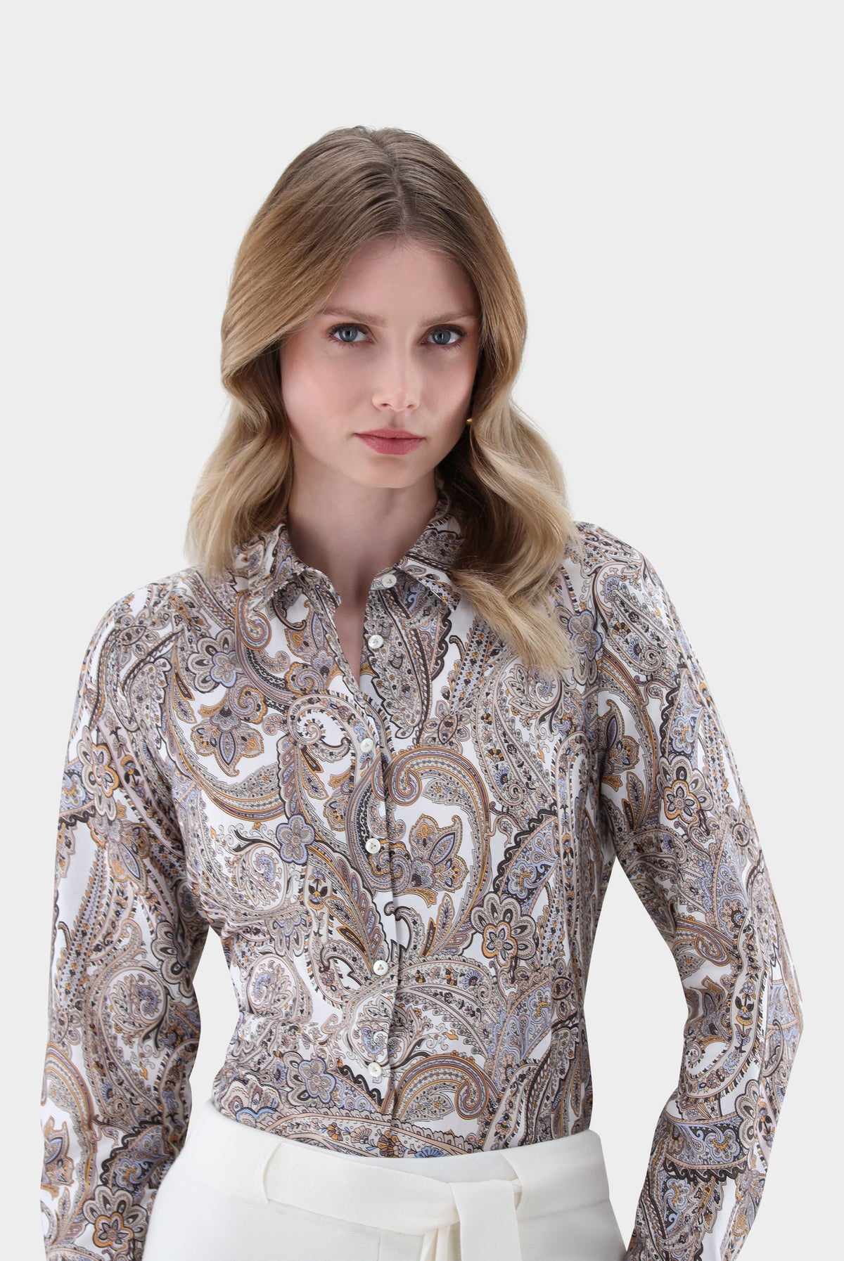 Van Laack Hemdbluse | tailliert mit Paisley Druck, Hemden & Blusen