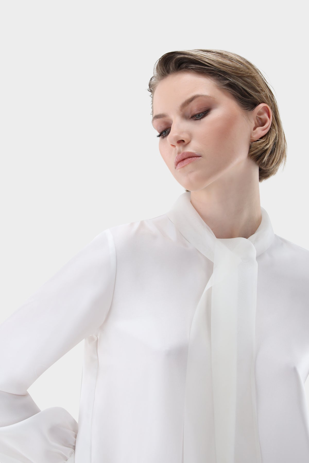 Seidenbluse | mit Schluppe Boxy Fit-Hemden & Blusen-Van Laack-OUTLET-ARCHIVIST-ARCHIVE-SALE