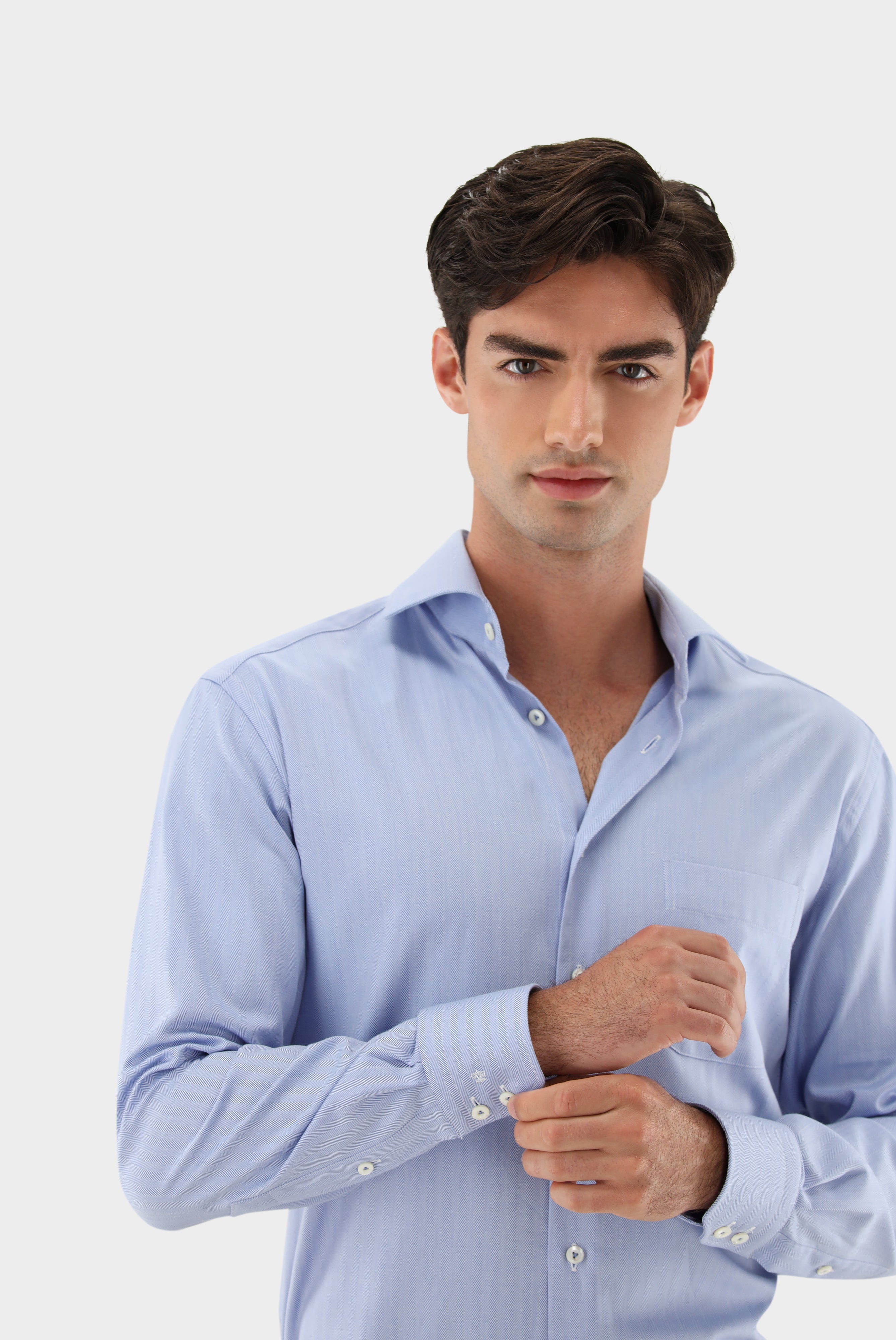 Hemd | mit Fischgrat Muster Tailor Fit