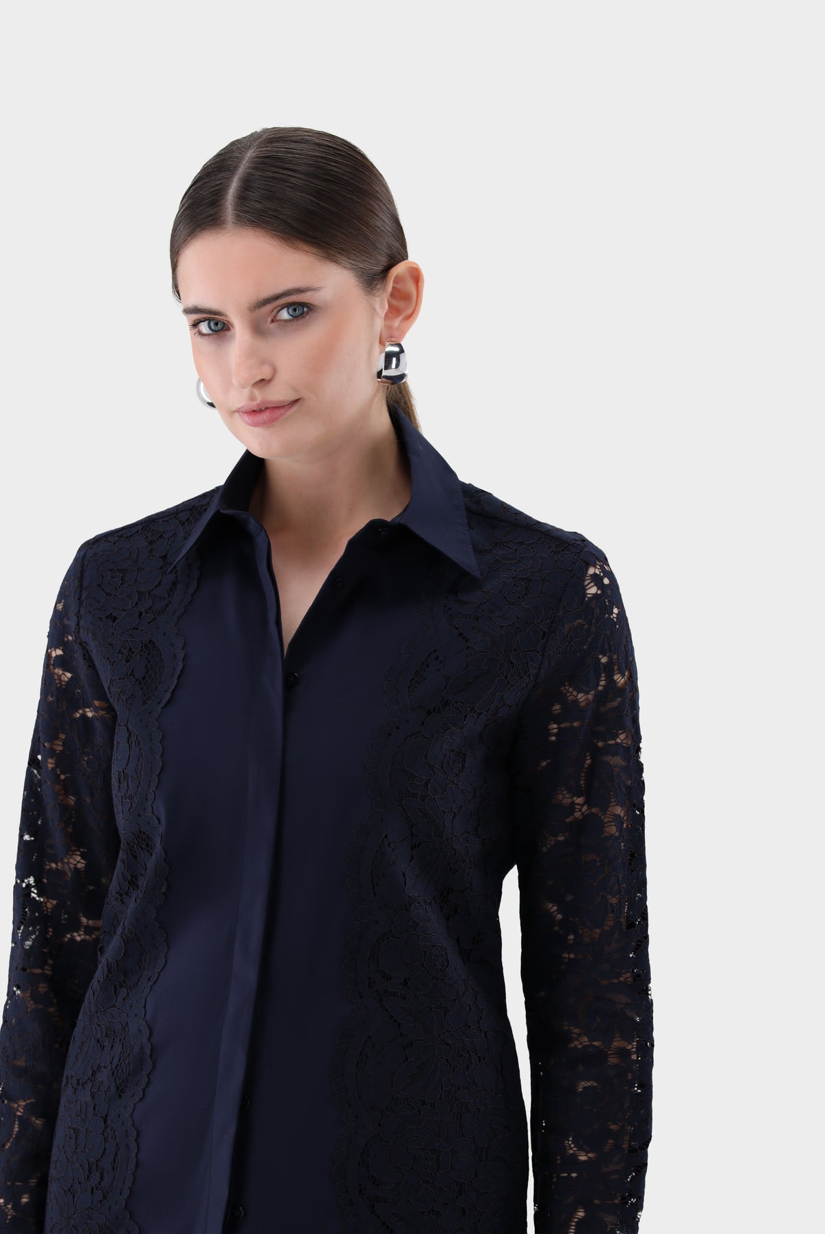 Hemdbluse | mit Spitzenärmeln-Hemden & Blusen-Van Laack-OUTLET-ARCHIVIST-ARCHIVE-SALE