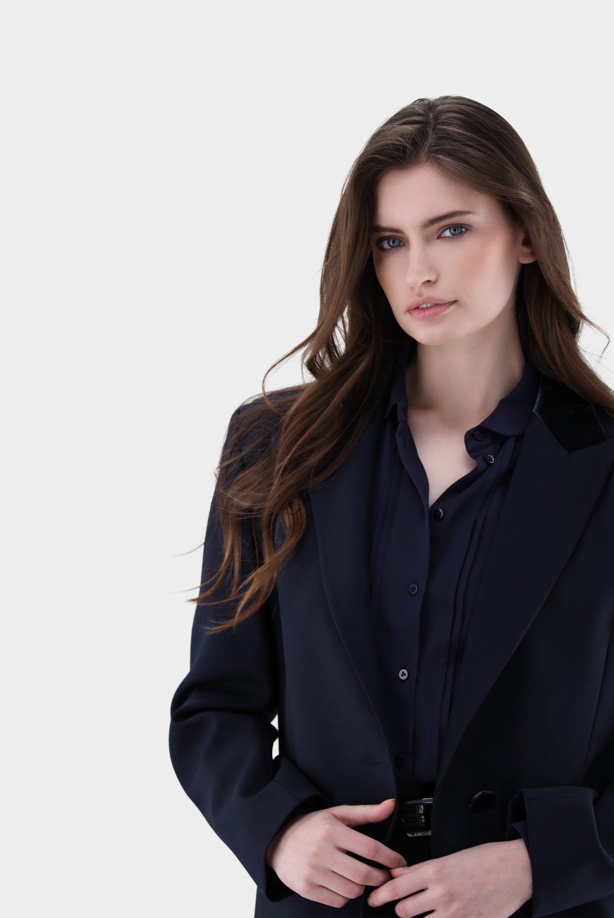 Blazer | mit geradem Saum und Samt-Detail-Jacken & Mäntel-Van Laack-OUTLET-ARCHIVIST-ARCHIVE-SALE