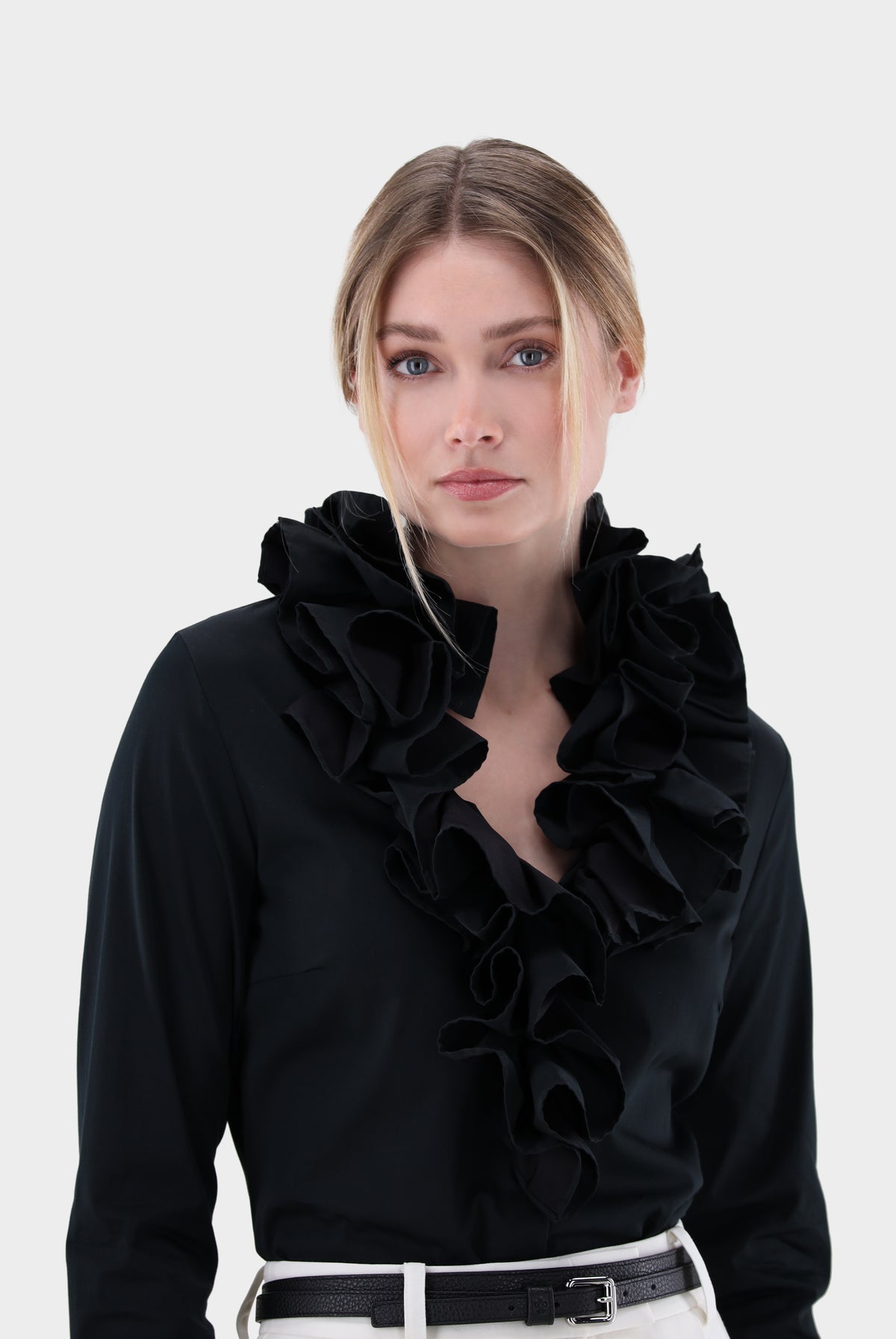 Bluse | mit Rüschen und Stretch-Hemden & Blusen-Van Laack-OUTLET-ARCHIVIST-ARCHIVE-SALE