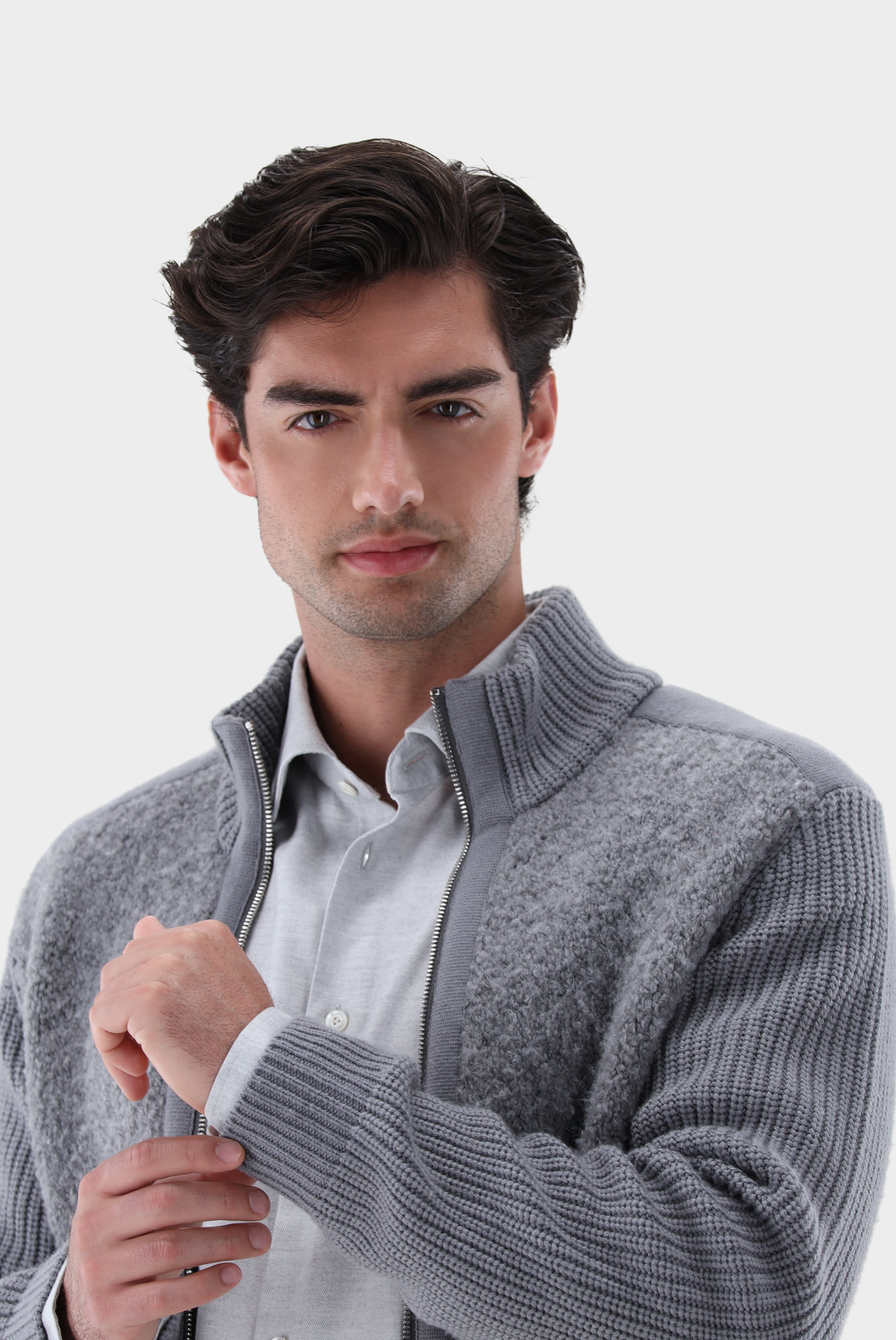 Strickjacke | mit Teddy Struktur