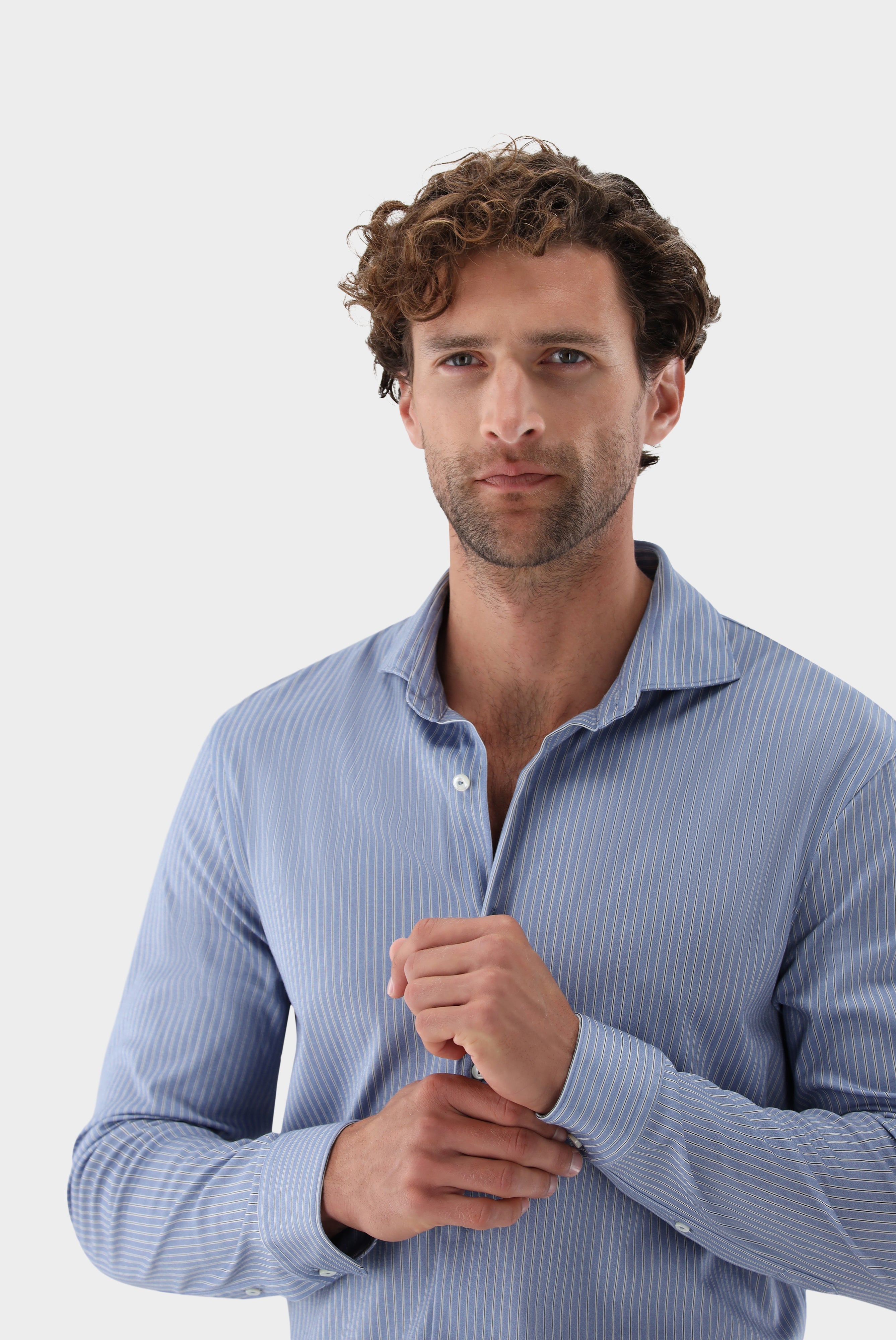 Jerseyhemd | mit Streifen Tailor Fit