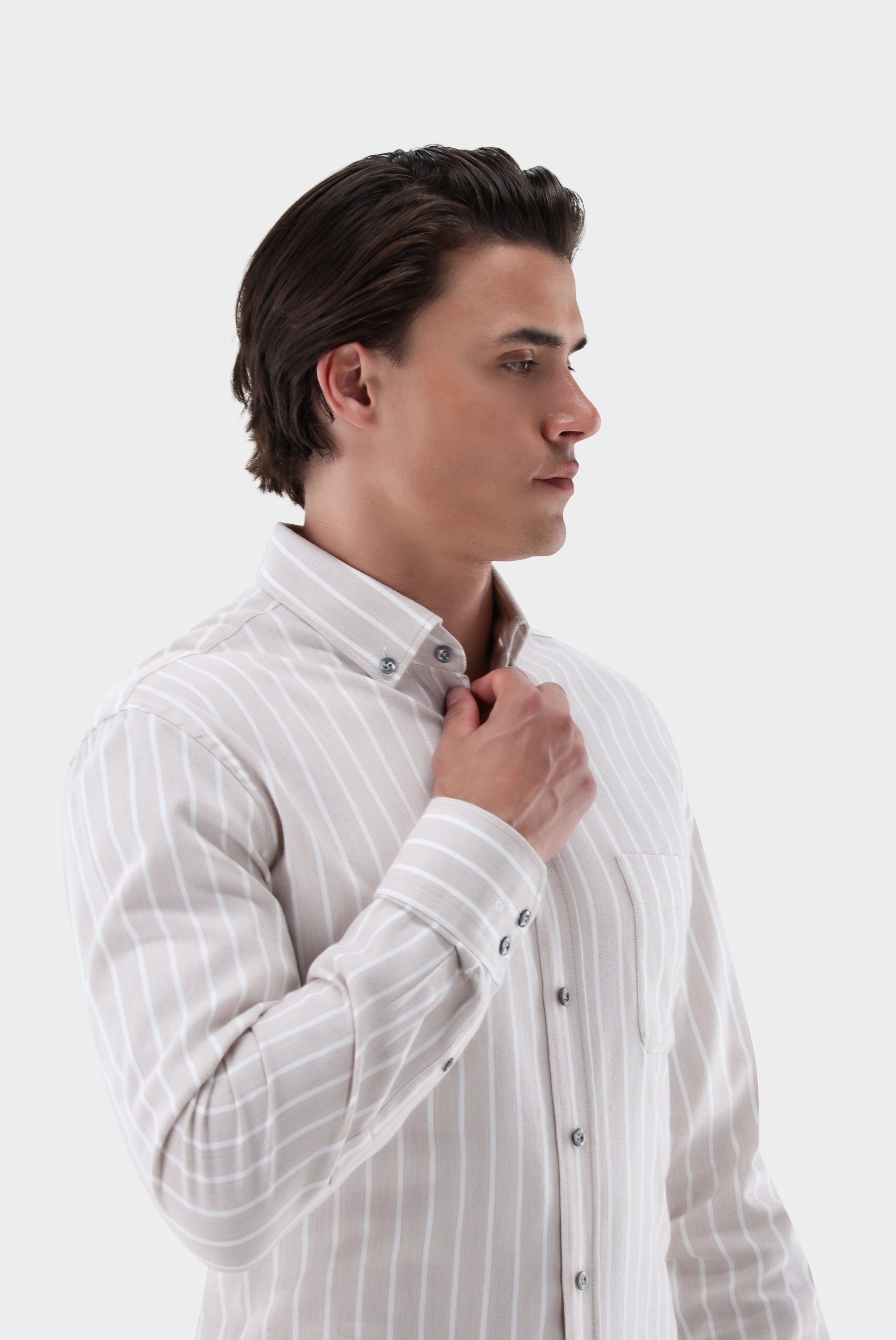 Flanellhemd | mit Button Down Kragen Tailor Fit-Hemden & Blusen-Van Laack-OUTLET-ARCHIVIST-ARCHIVE-SALE