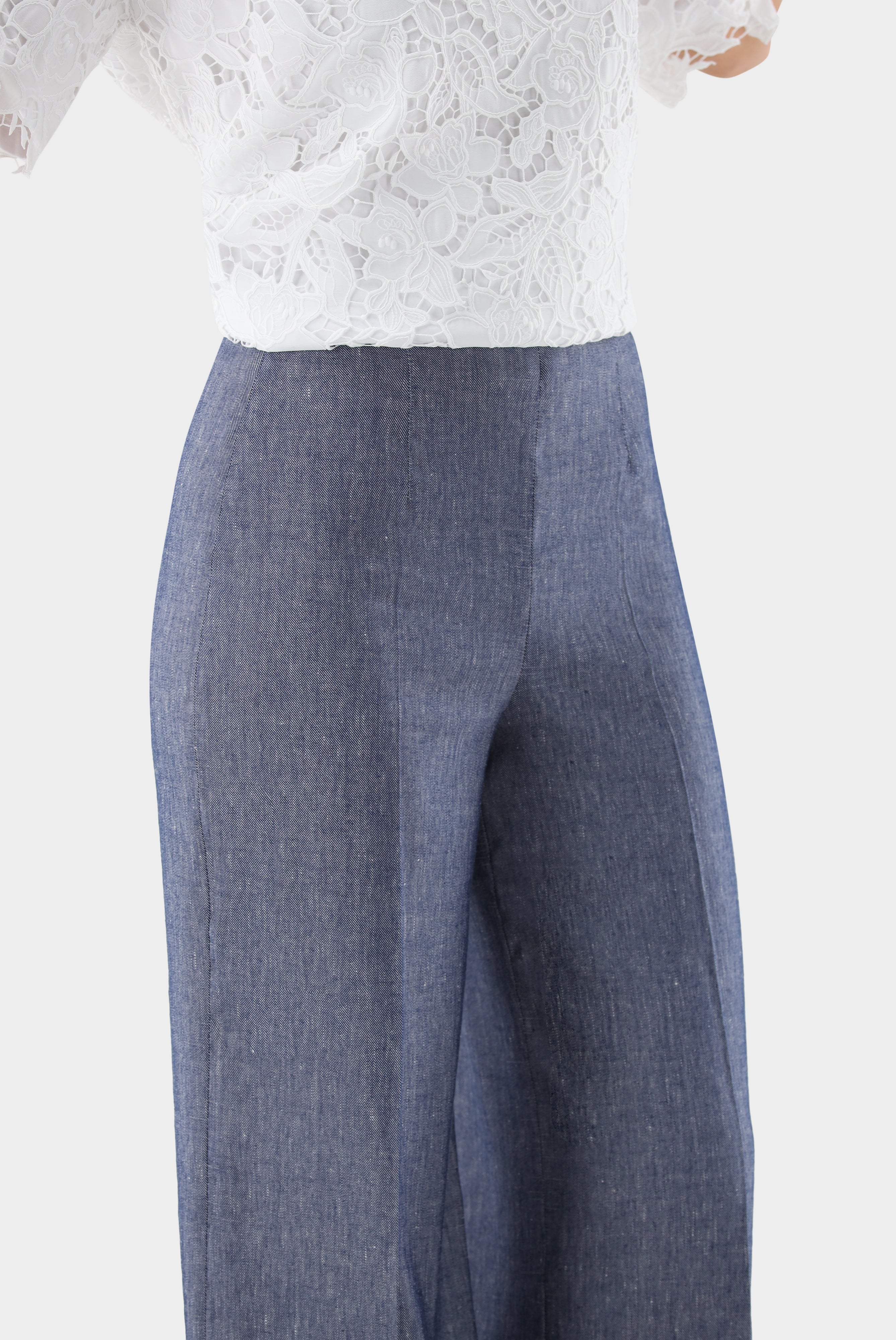 Weite Hose | mit Leinen und Viskose-Hosen-Van Laack-OUTLET-ARCHIVIST-ARCHIVE-SALE