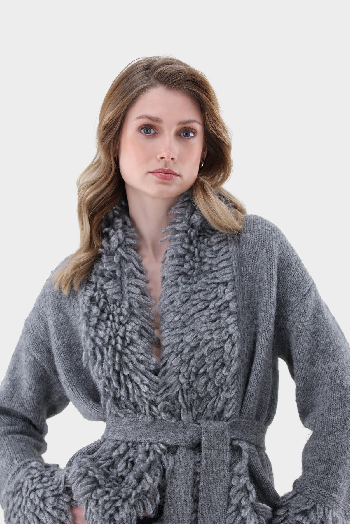 Strickjacke | mit Fransen und Bindegürtel-Jacken & Mäntel-Van Laack-OUTLET-ARCHIVIST-ARCHIVE-SALE