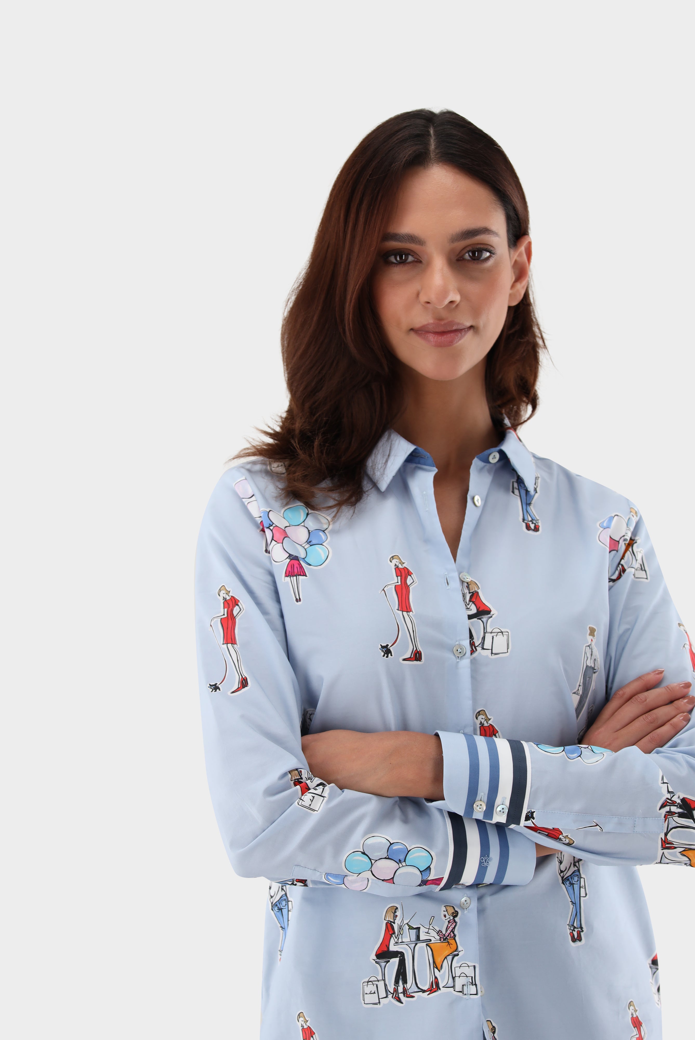 Van Laack-Hemdbluse | mit Druck-Hemden & Blusen-Black-Deal-Outlet-by-ARCHIVIST