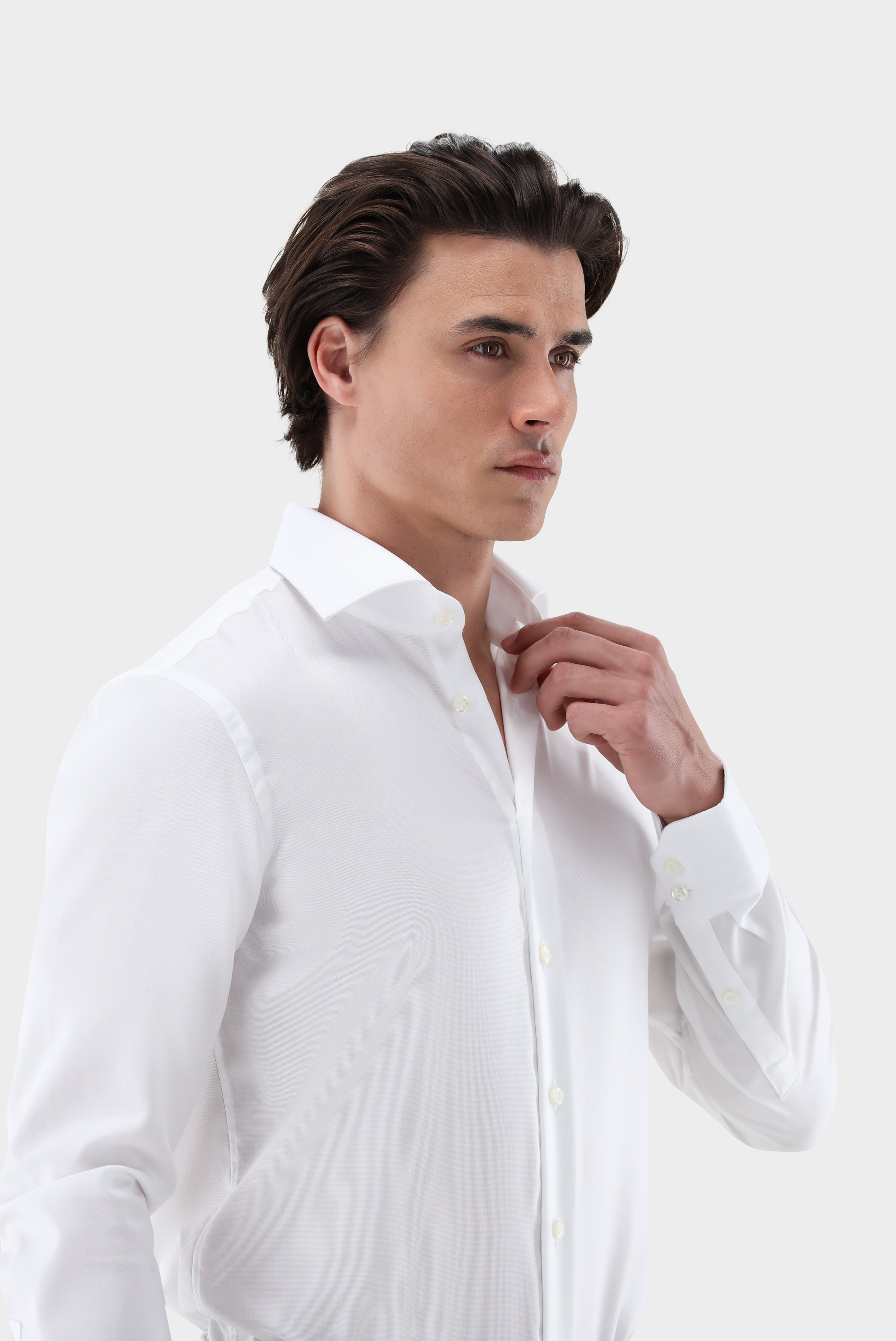 Bügelfreies Businesshemd | aus Natté-Gewebe Slim Fit