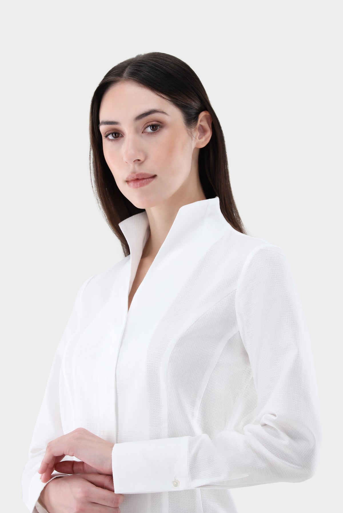 Bügelfreie Twill Kelchkragenbluse-Hemden & Blusen-Van Laack-OUTLET-ARCHIVIST-ARCHIVE-SALE
