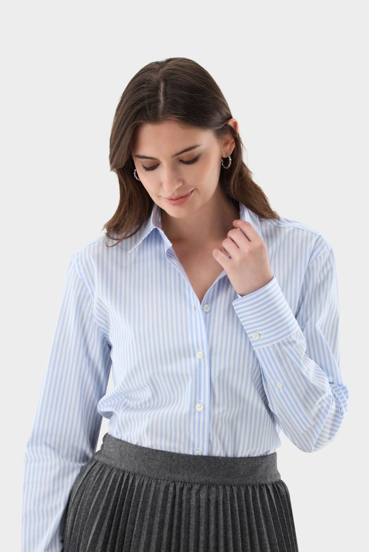 Gestreifte Hemdbluse | mit Rückenpasse