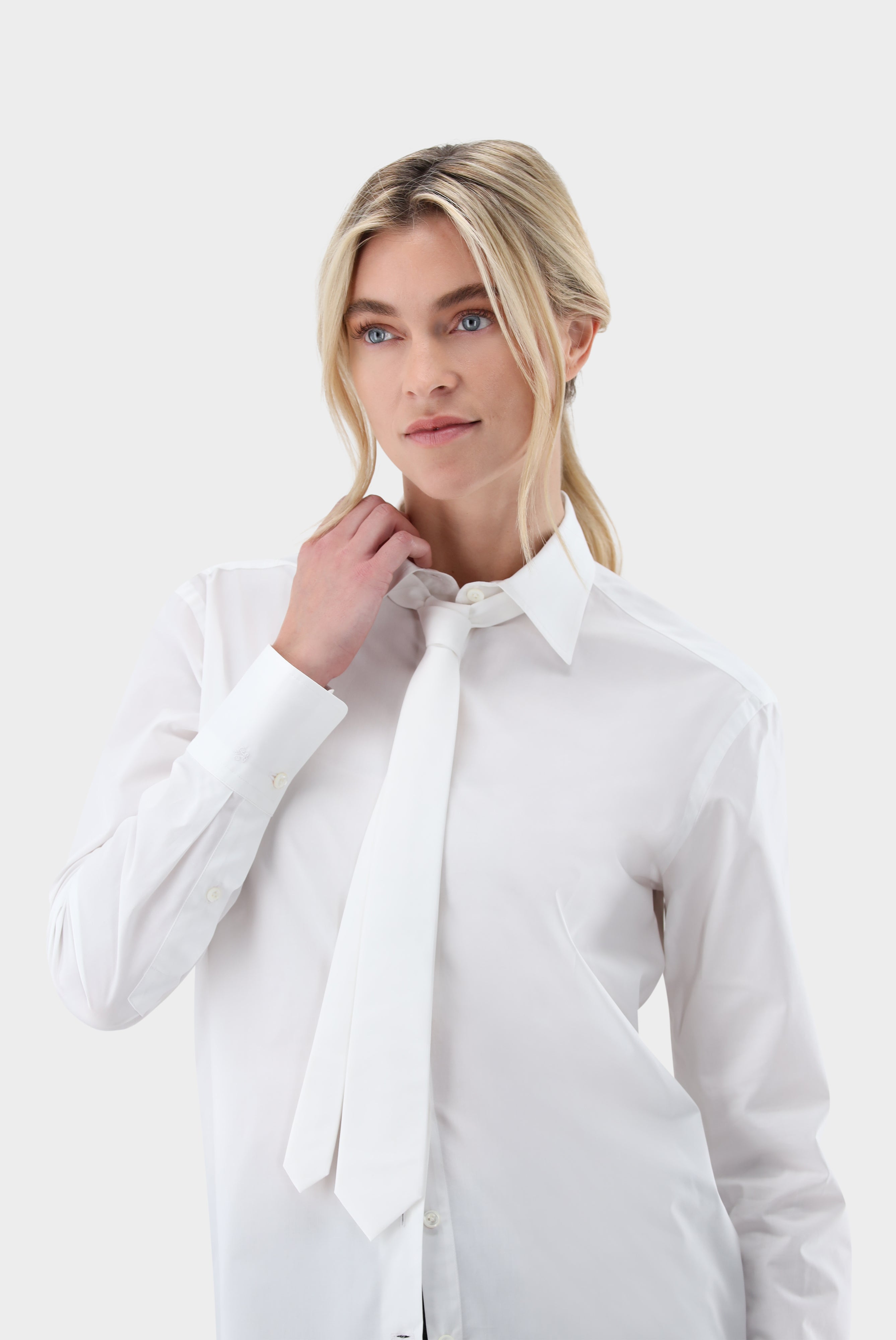 Hemdbluse | mit abnehmbarer Krawatte